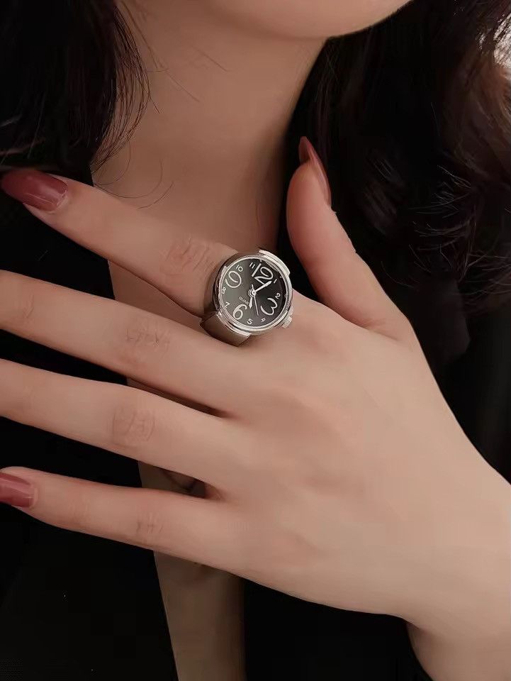 Jewelry Vintage Inspired Y2K Quartz Watch Adjustable Ring Size ONE SIZE - 2 Thumbnail