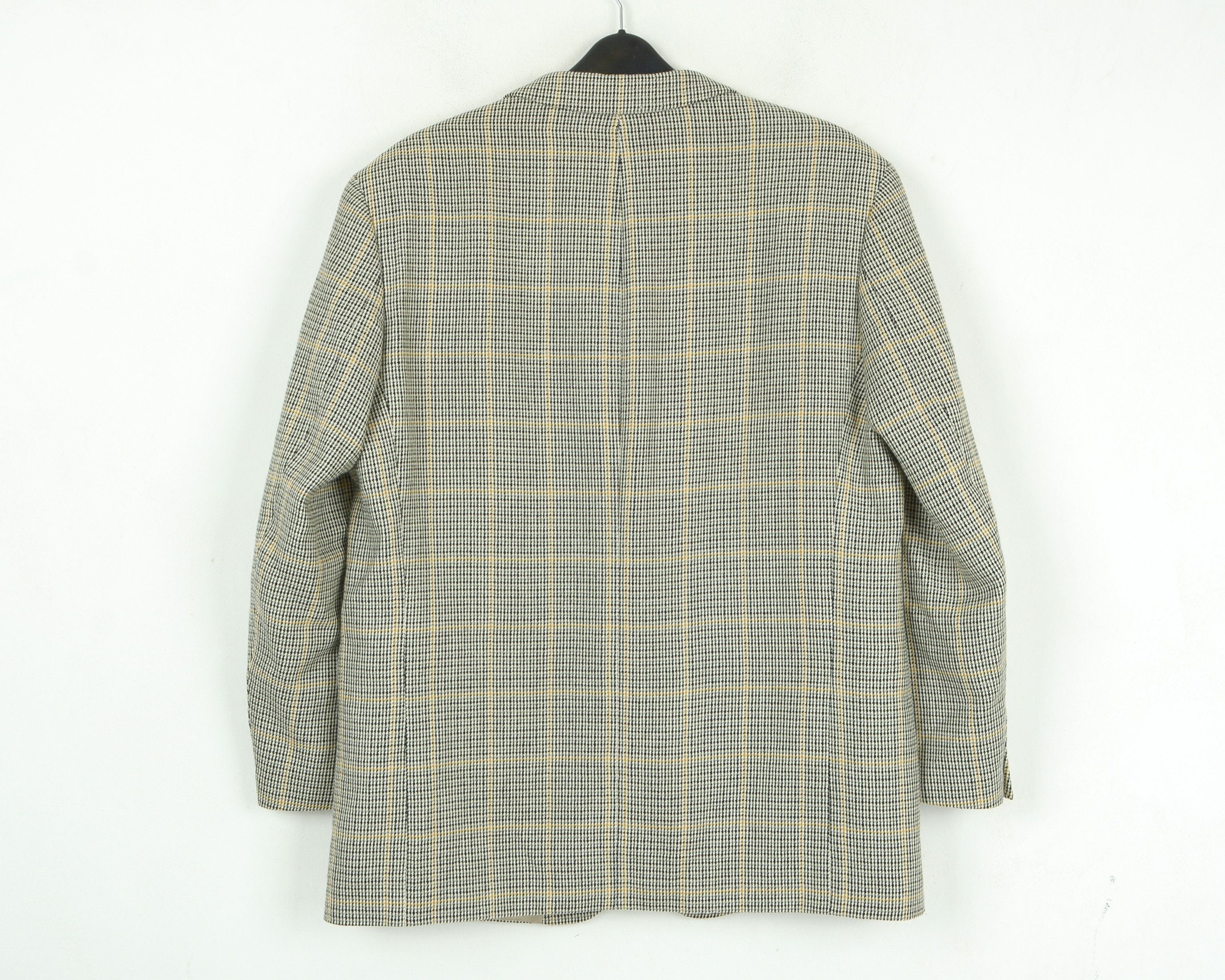 Hugo Boss Vintage Einstein UK 42 US Blazer Cashmere Coat Check Wool Size 42S - 5 Thumbnail