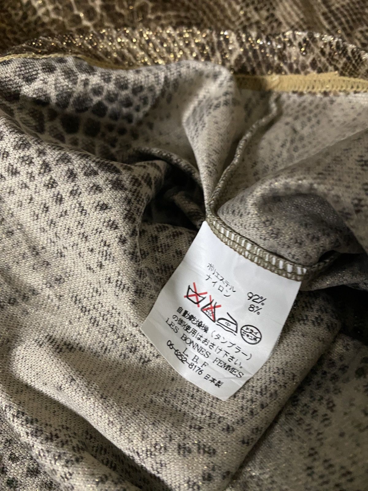 If Six Was Nine L.B.F Vkei Snakeskin Pattern Tanktop Size XS / US 0-2 / IT 36-38 - 6 Thumbnail