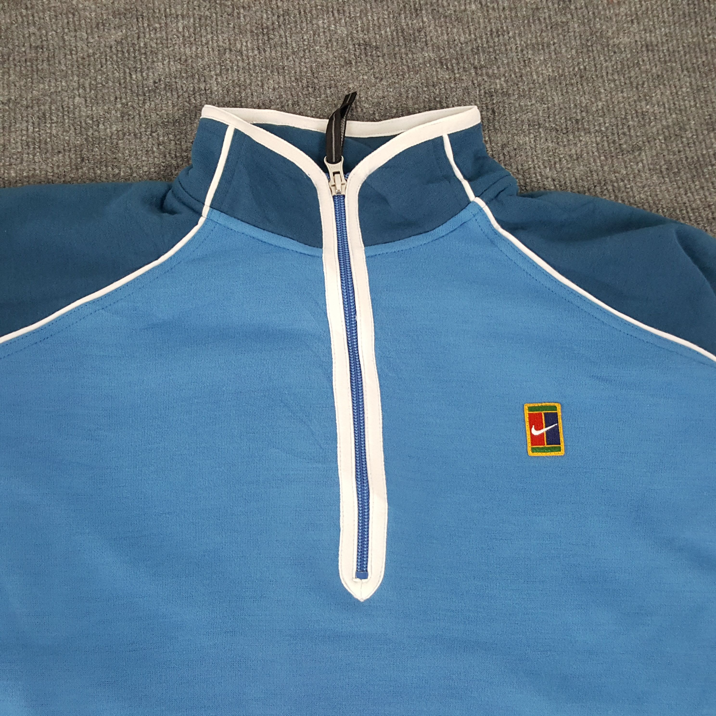 Nike × Vintage Nike Court Small Logo Half Zipper Sweater Size US M / EU 48-50 / 2 - 2 Thumbnail
