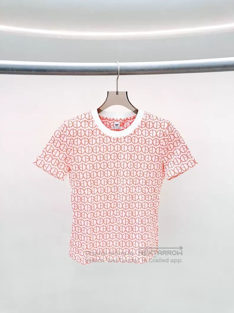 Hermes Hermes Orange and White Colorblock Knit Short Sleeve Size XXS / US 00 / IT 34 - 1 Thumbnail