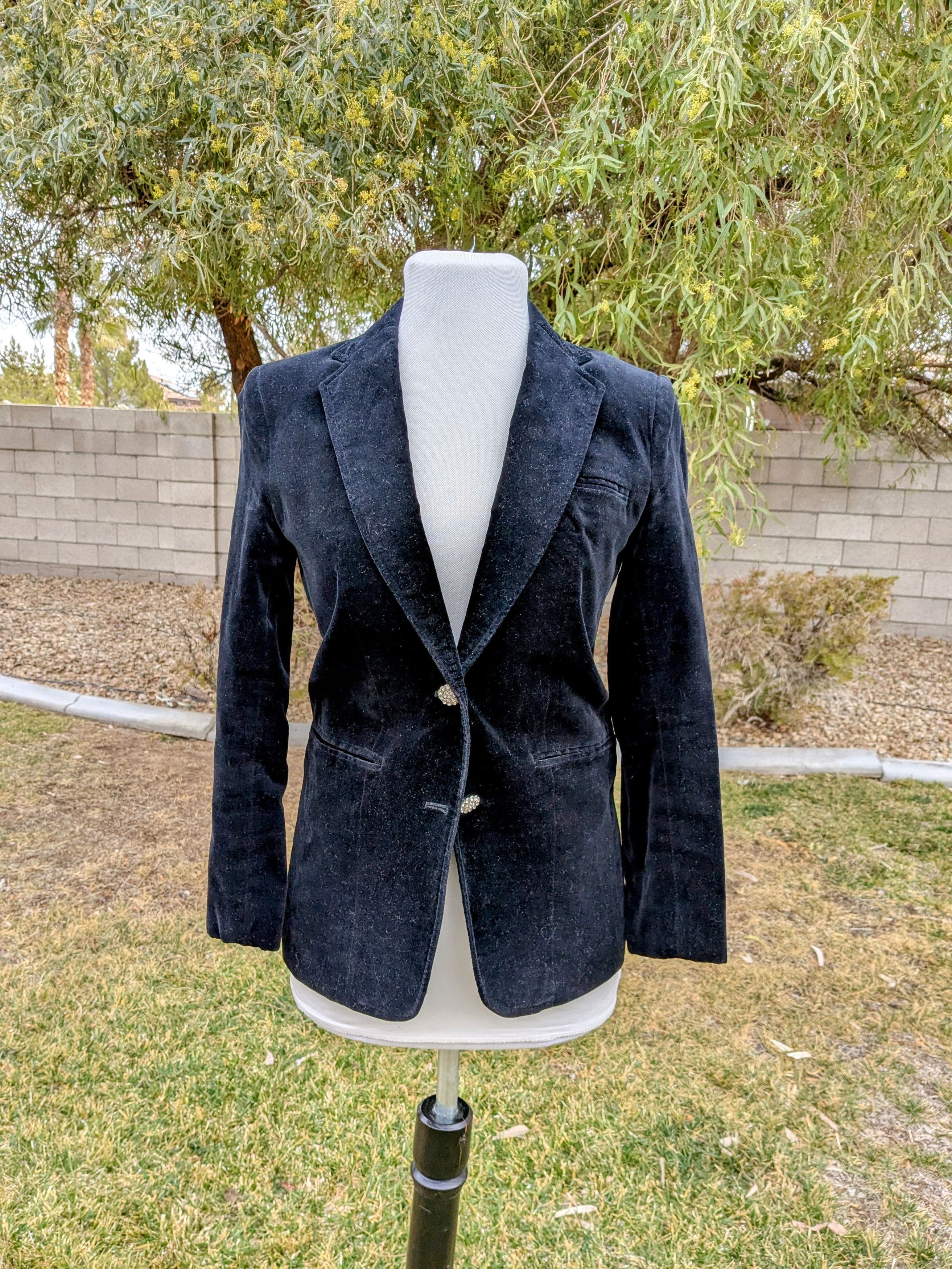 Vintage VTG Jean Nicole 1980s Japanese Velvet Blazer Suit Jacket EUC Size S / US 4 / IT 40 - 1 Thumbnail