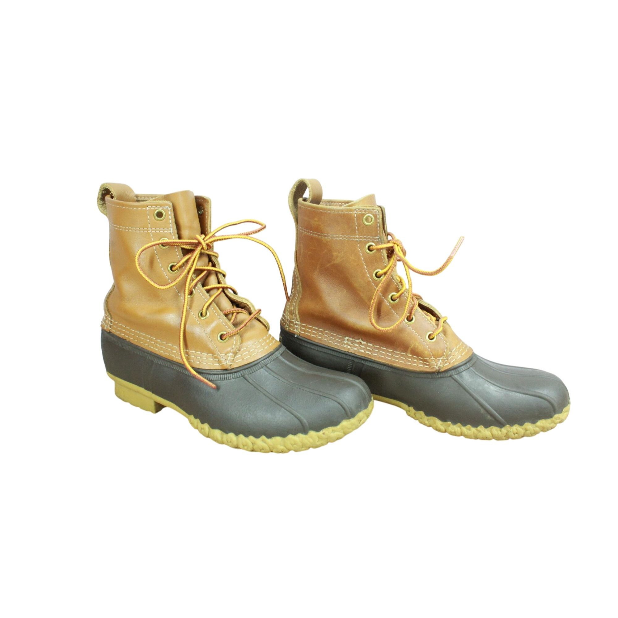 L.L. Bean × Leather LL Bean Women's Leather Unlined Ankle Duck Boots Size 9 M Size US 9 / IT 39 - 3 Thumbnail