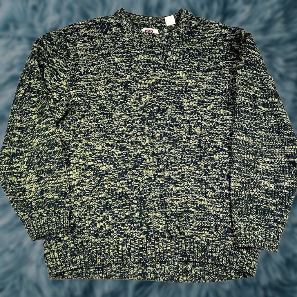 Levi's Levi's Sweatshirt Knit Pullover Relaxed Fit M Men Yellow Blue Crewneck Size US M / EU 48-50 / 2 - 1 Thumbnail