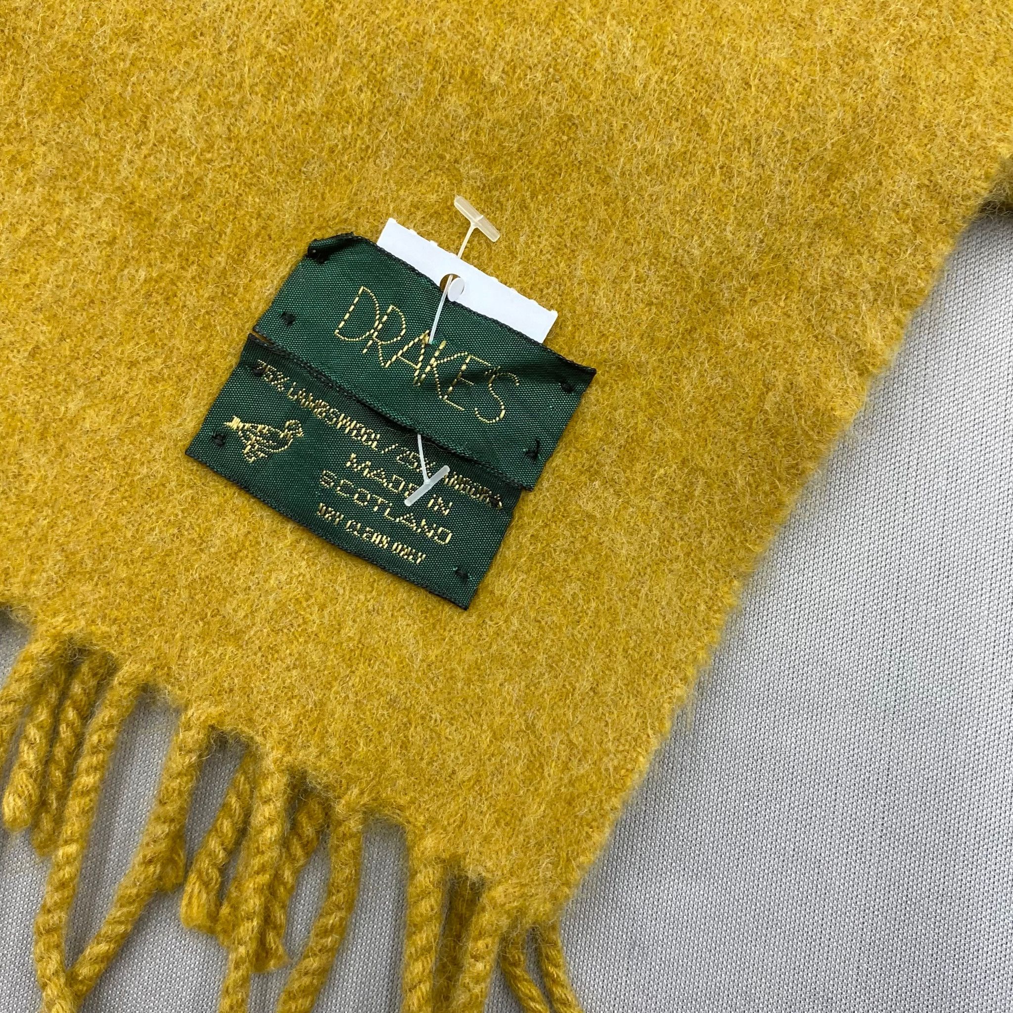 Drake's Vintage Drakes Scarf Muffler Wool Fringe Winter Scarves Size ONE SIZE - 4 Thumbnail