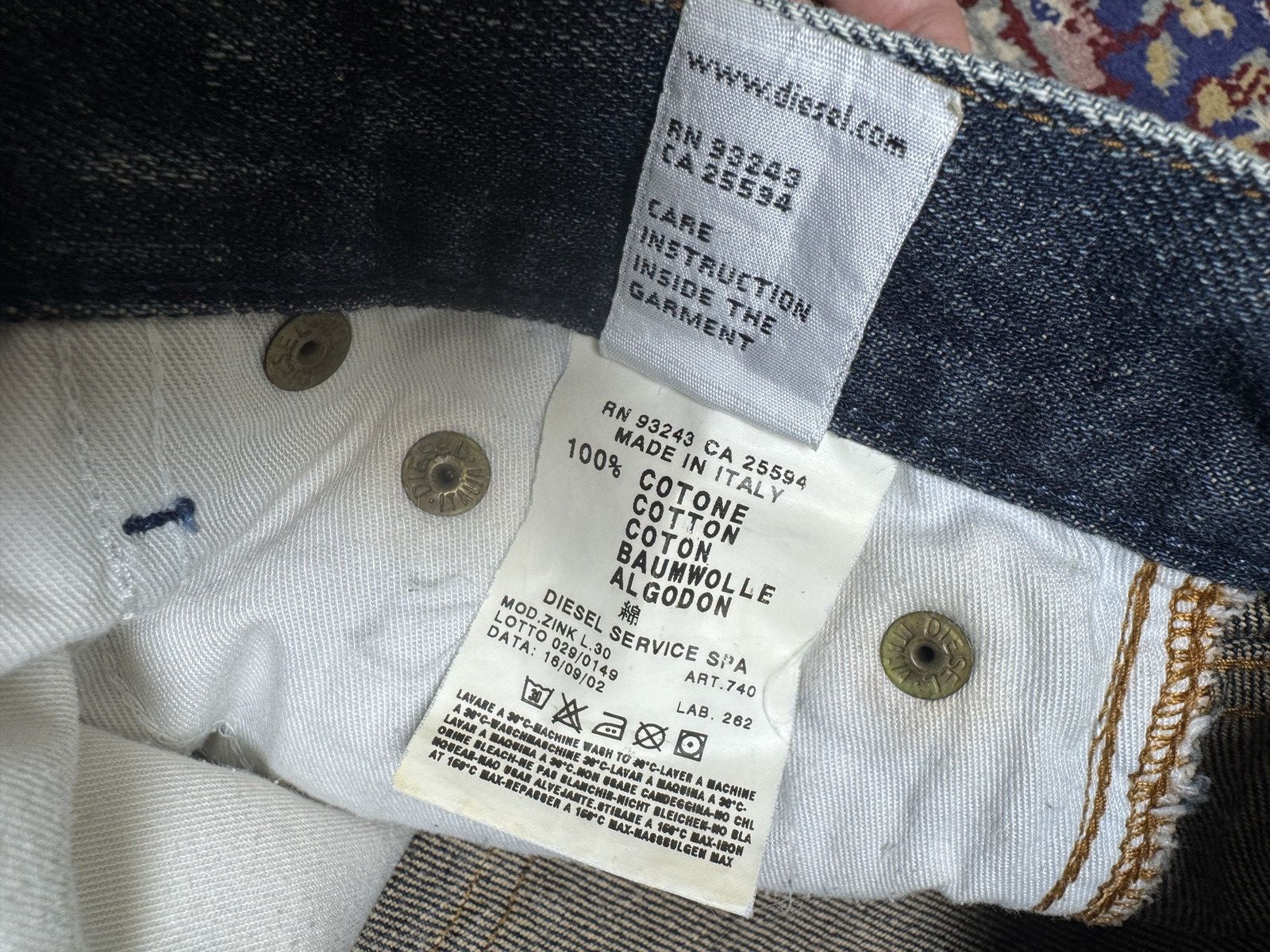 Diesel 24-26x29 Diesel Zink Low Rise Bootcut Flared Faded Jeans Y2K Size 24" / US 00 / IT 34 - 7 Thumbnail