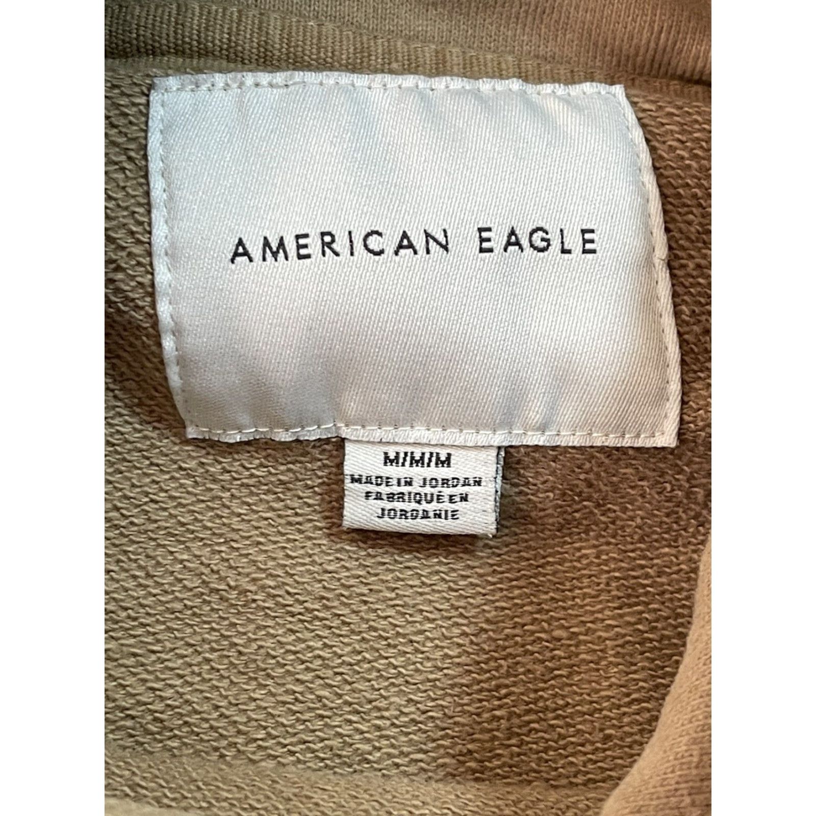 Vintage VINTAGE AMERICAN EAGLE Hoodie Sweatshirt Box Logo Khaki M Adult Medium Khaki Logo Mens Size US M / EU 48-50 / 2 - 3 Thumbnail