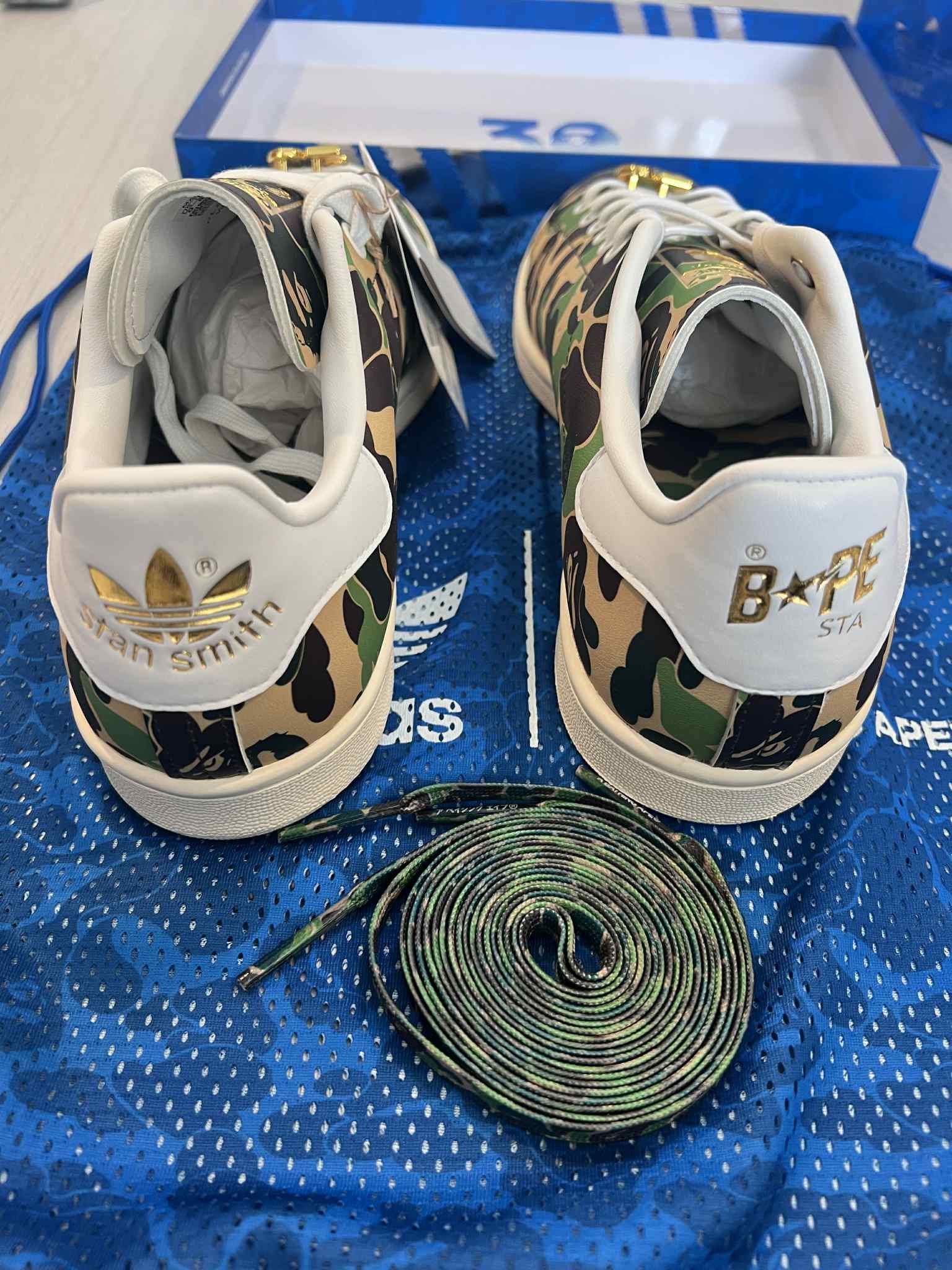 Adidas × Bape Adidas Stan Smith x Bape Shoes Camo 42 / 43 / 44 Size US 9 / EU 42 - 5 Thumbnail
