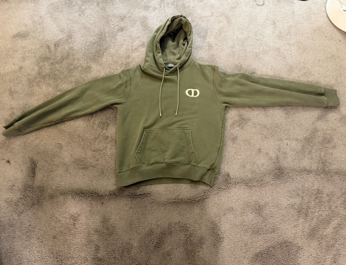 Dior Olive “CD” Dior Hoodie Size US M / EU 48-50 / 2 - 1 Thumbnail