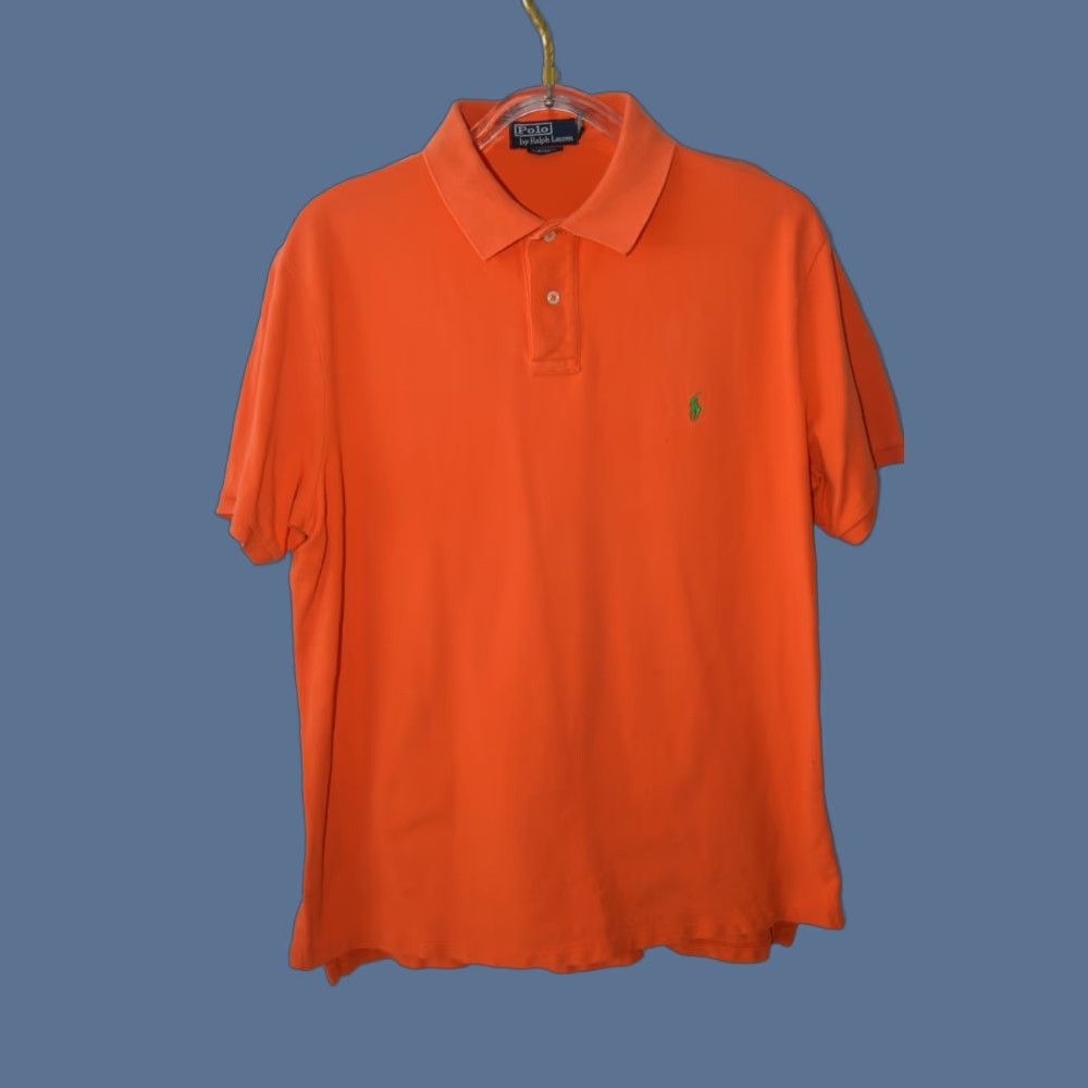 Polo Ralph Lauren VTG Polo Ralph Lauren Shirt MENS XXL Orange Polo SS Custom Fit Short Sleeve Cotton Knit Embroidered Pony Logo Classic Valued Brand Clothing Size US XXL / EU 58 / 5 - 1 Thumbnail