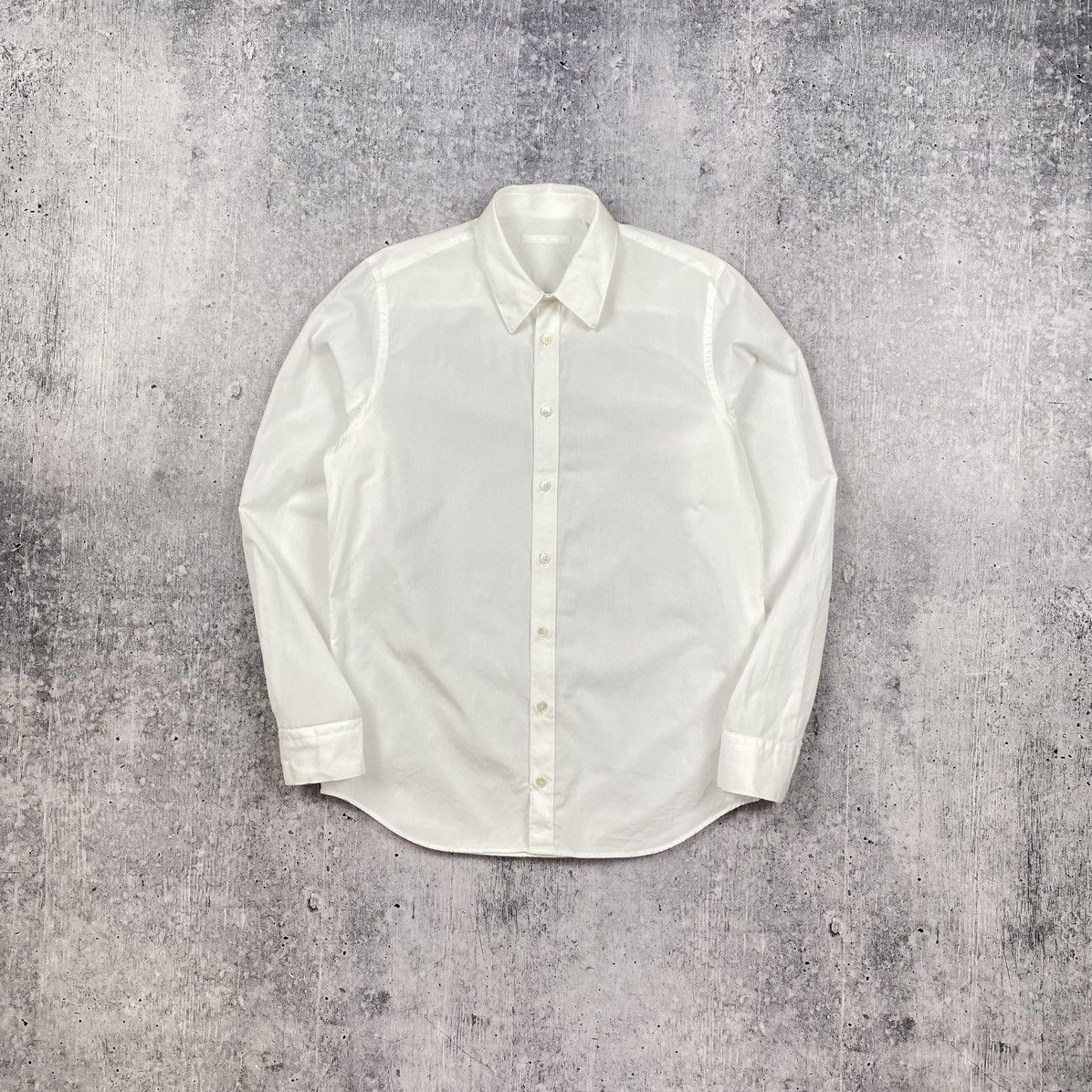 Helmut Lang Helmut Lang Silver Back Print Shirt White Classic Men Size M Size US M / EU 48-50 / 2 - 5 Thumbnail