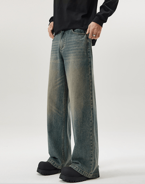Japanese Brand American loose oversize distressed straight baggy jeans Size US 32 / EU 48 - 2 Thumbnail