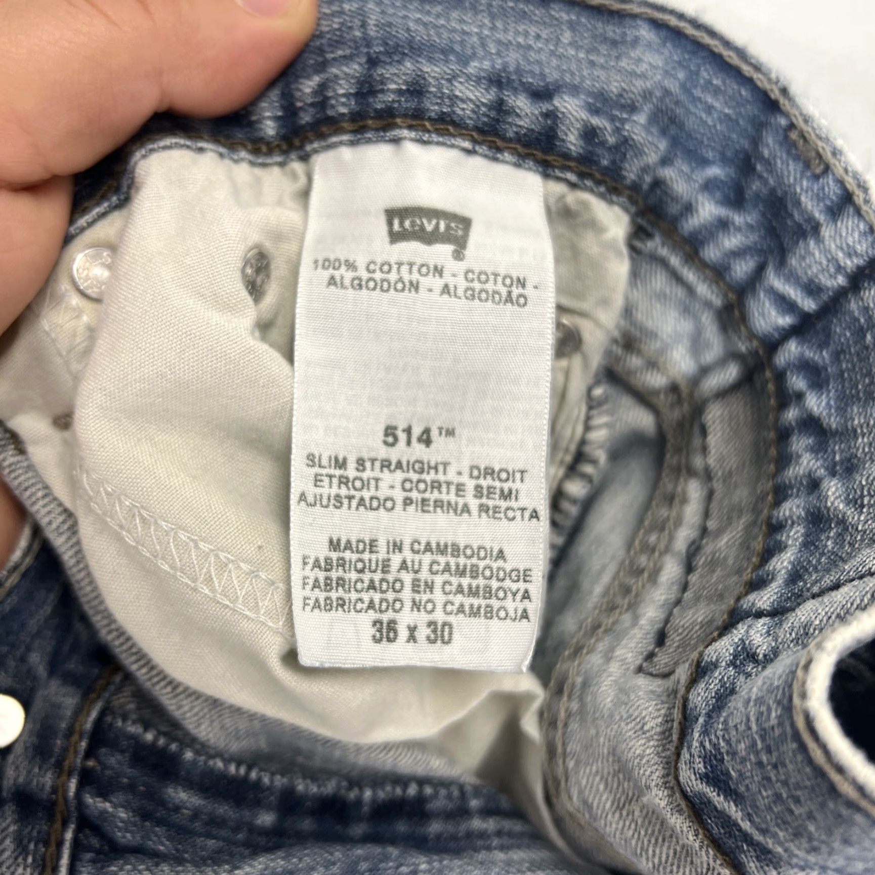 Levi's Levi's 514 Jeans Men 36 Slim Straight Light Blue Denim 5-Pocket Zip Mid Rise Cotton Pants 30 Inseam 36x30 Regular Denim Value Shirt Size US 36 / EU 52 - 7 Thumbnail