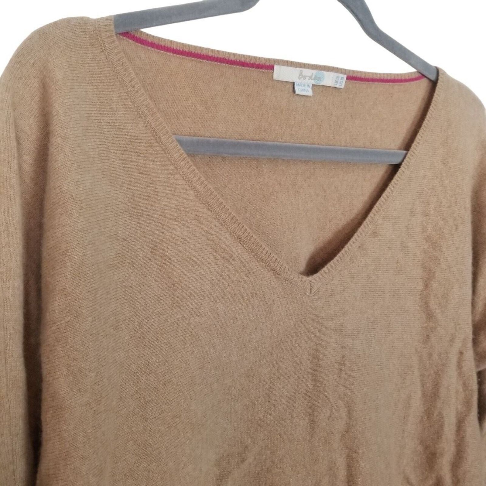 Boden Boden Womens Cashmere V-Neck Sweater Size 10 Quiet Luxury Size L / US 10 / IT 46 - 4 Thumbnail