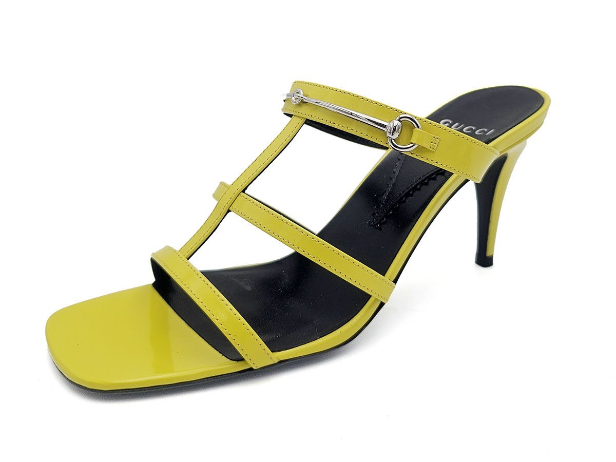 Gucci Gucci Yellow Leather Sandal Mules Womens Size 37 Size US 7 / IT 37 - 2 Thumbnail