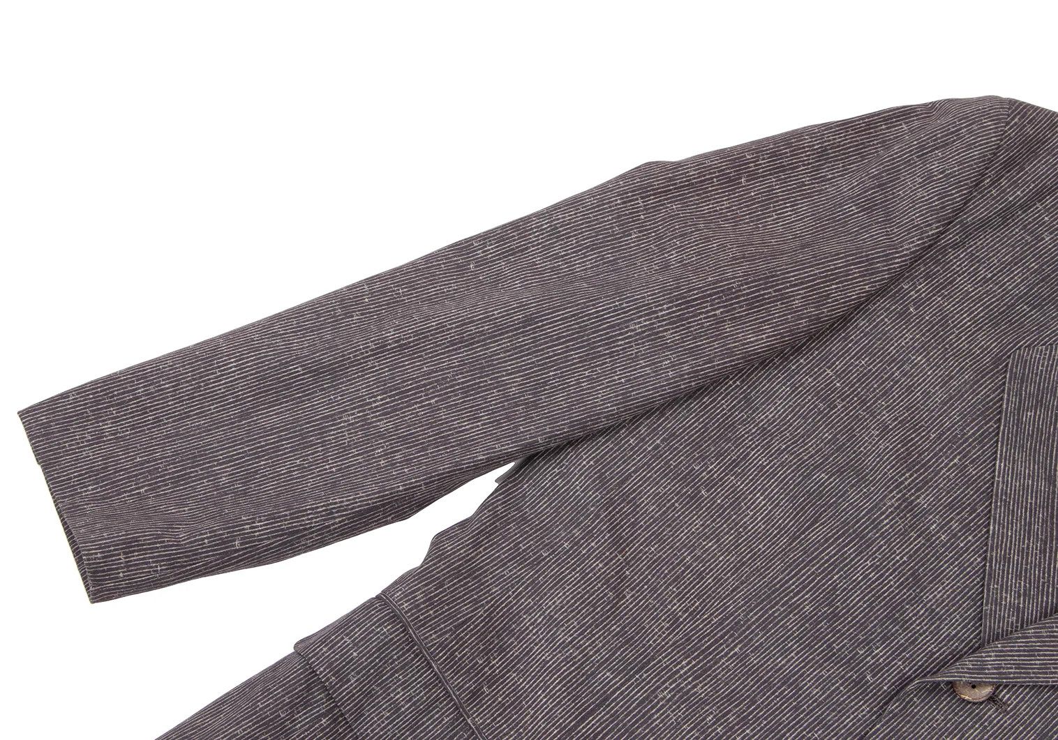 Issey Miyake Cotton Striped 3-Button Jacket in Purple, Size L Size US L / EU 52-54 / 3 - 7 Thumbnail