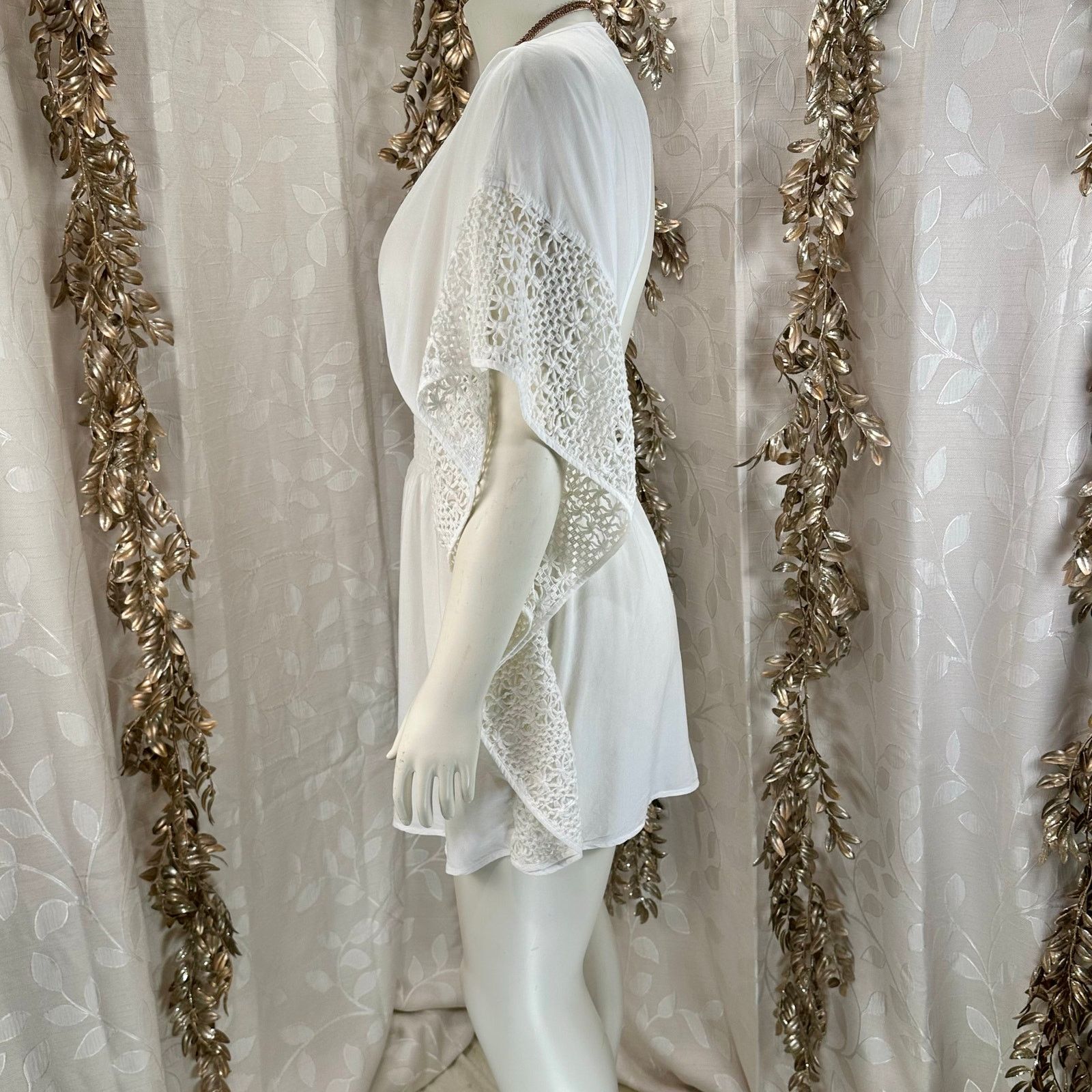 Victoria's Secret Victoria’s Secret White Crochet Swim Cover-Up Dress XL Boho Size XL / US 12-14 / IT 48-50 - 4 Thumbnail