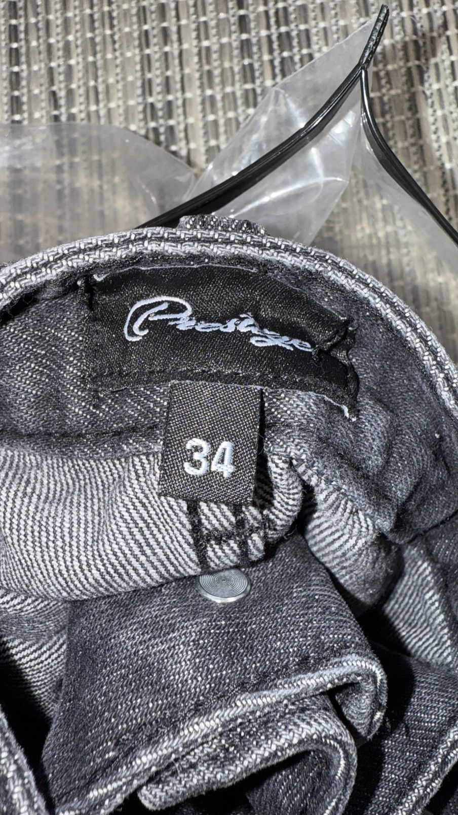 Other Prestige Embossed Black Denim Jean Shorts Size US 34 / EU 50 - 4 Thumbnail