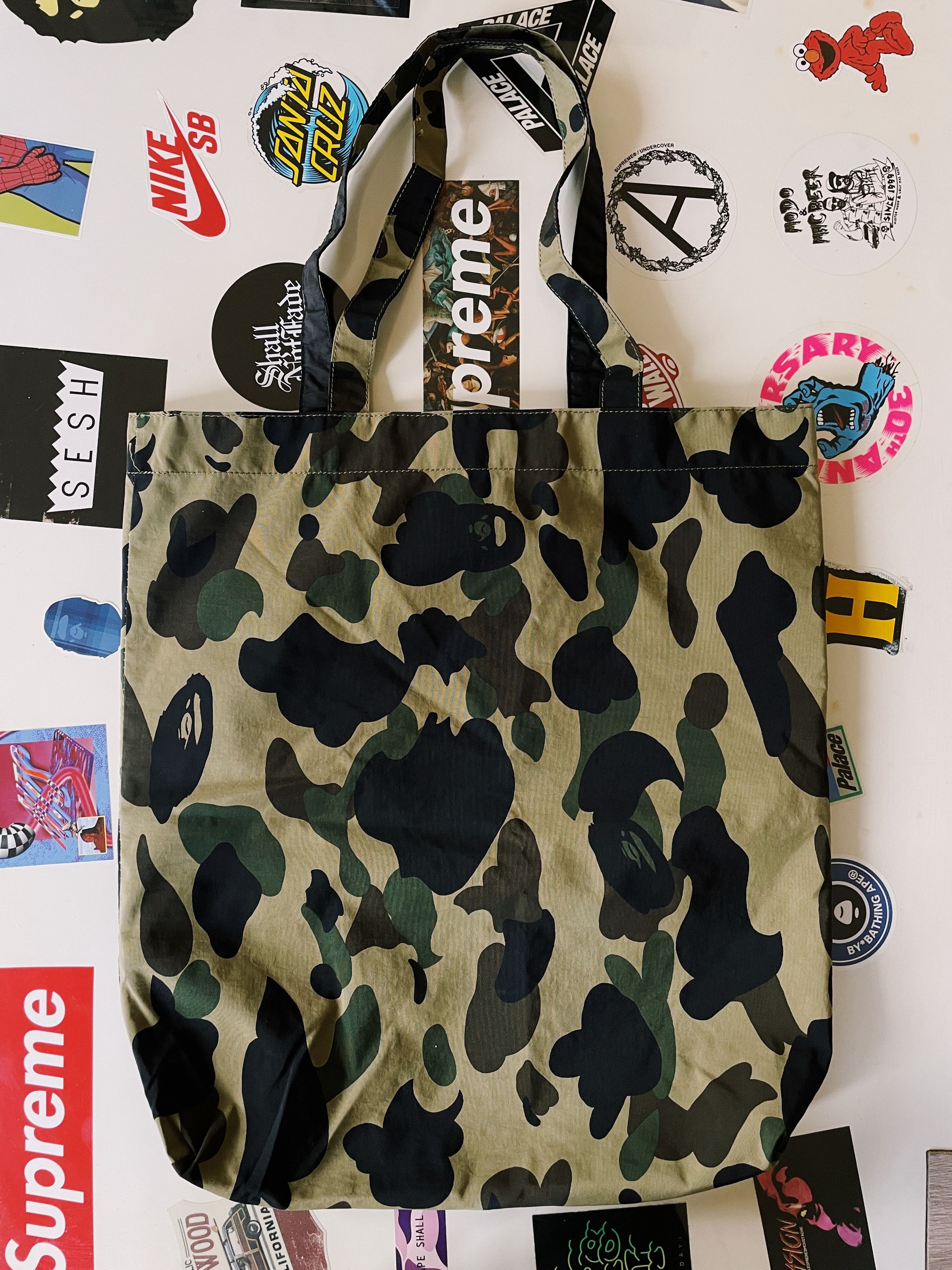 Bape Bape A Bathing Ape Double Sided Tote Bag Polyester Camo Size ONE SIZE - 2 Thumbnail