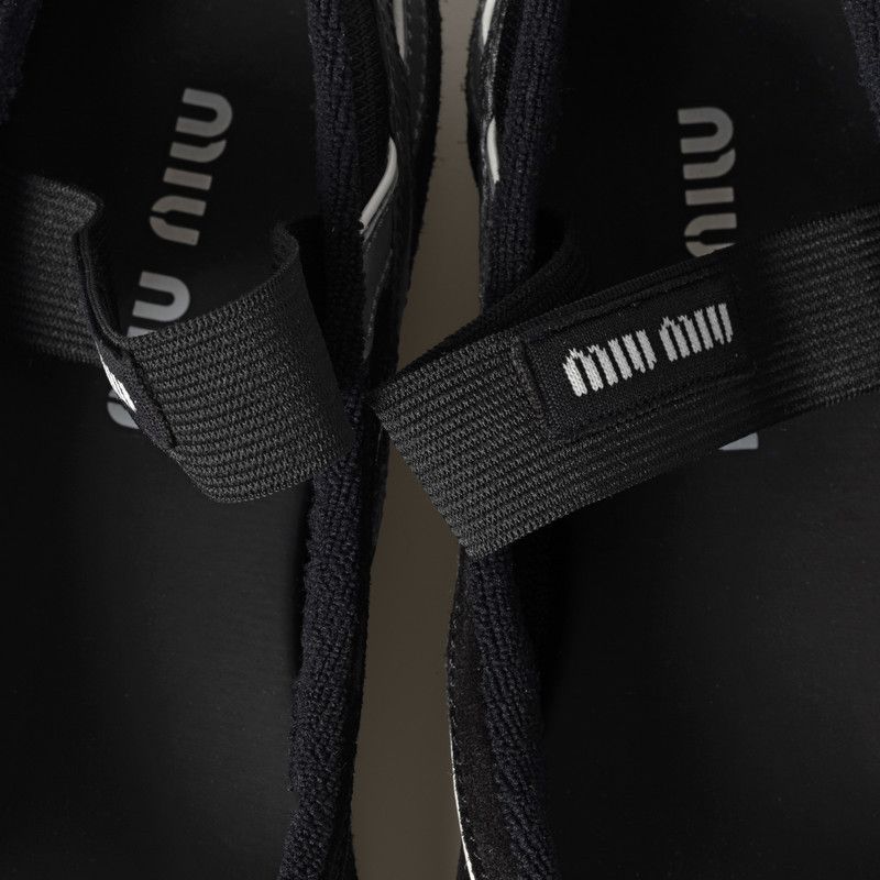 Miu Miu o1B3y1r0426 Gymnasium Technical Fabric Thong Ballerinas Size US 9.5 / IT 39.5 - 3 Thumbnail