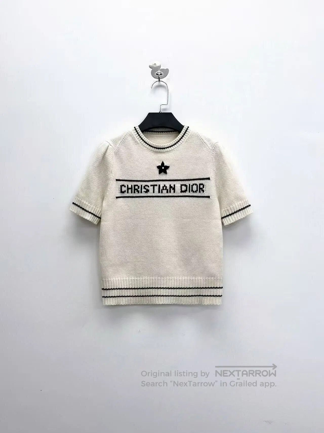 Dior Lucky Star Knit Short Sleeve Top.