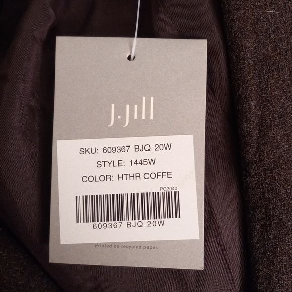 J. Jill J Jill 20W Blazer Jacket Lined Snap Closure Wool Blend Overs Size 3XL / US 20-22 - 12 Thumbnail