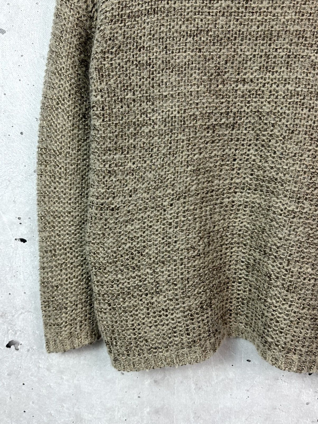 Reiss Reiss Woll Knit Beige-Gold V-neck Long Sleece Women’s Jumper Size M / US 6-8 / IT 42-44 - 9 Thumbnail