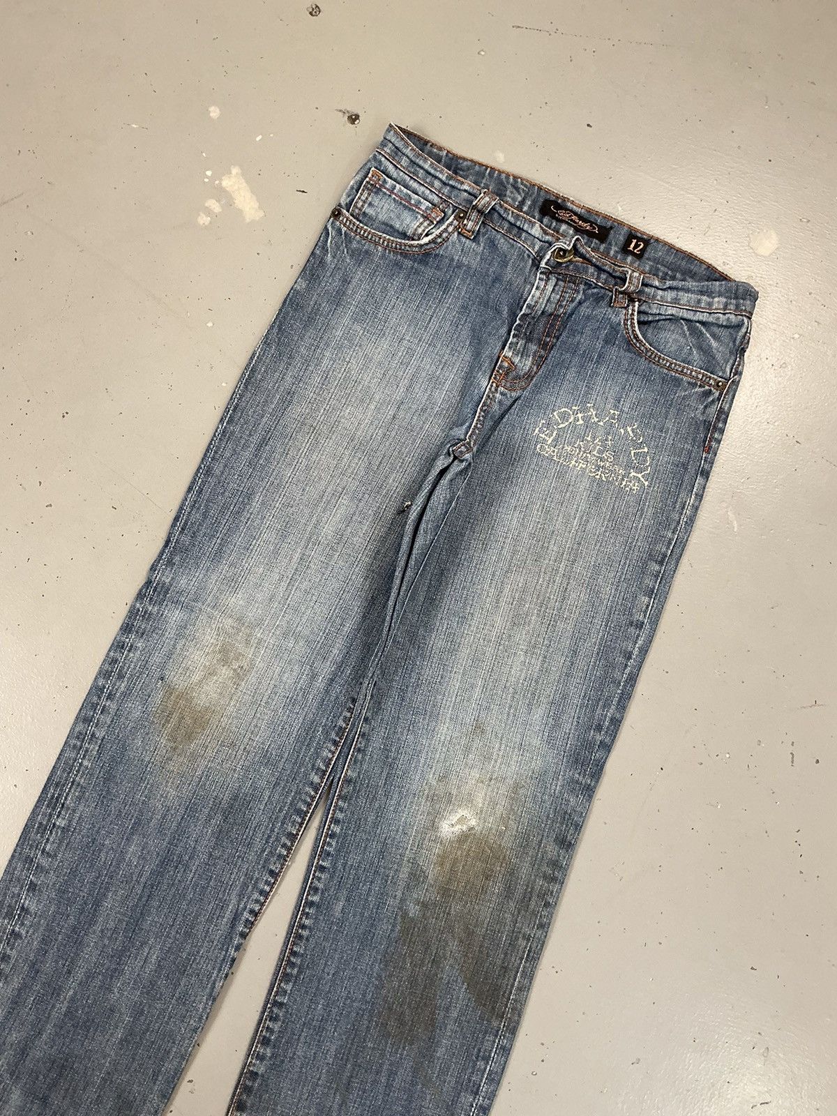 Ed Hardy × Vintage Vintage Ed hardy king Y2K women denim Size 28" / US 6 / IT 42 - 4 Thumbnail