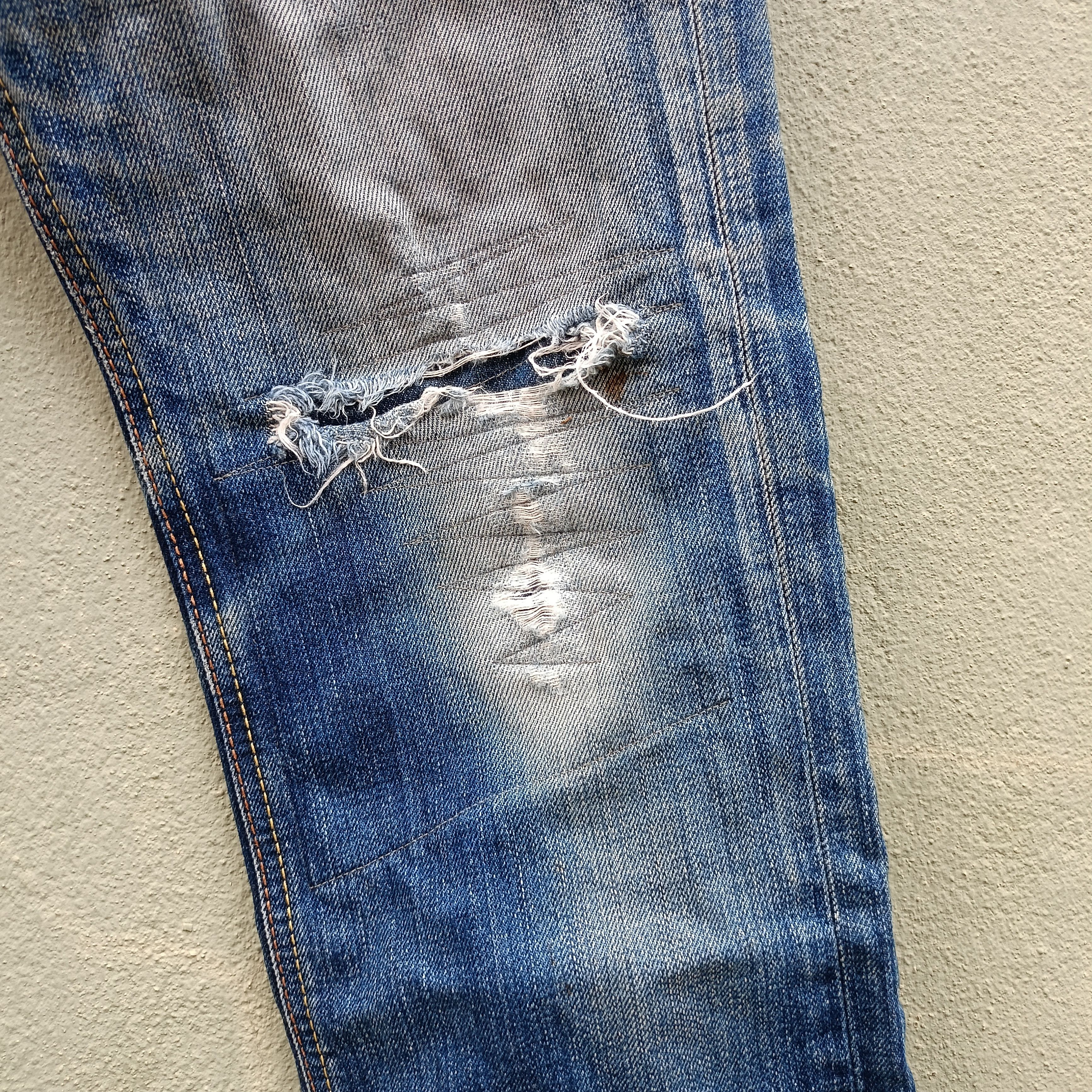 Edwin Edwin 506 Skinny Slim Distressed Denim Size US 34 / EU 50 - 9 Thumbnail