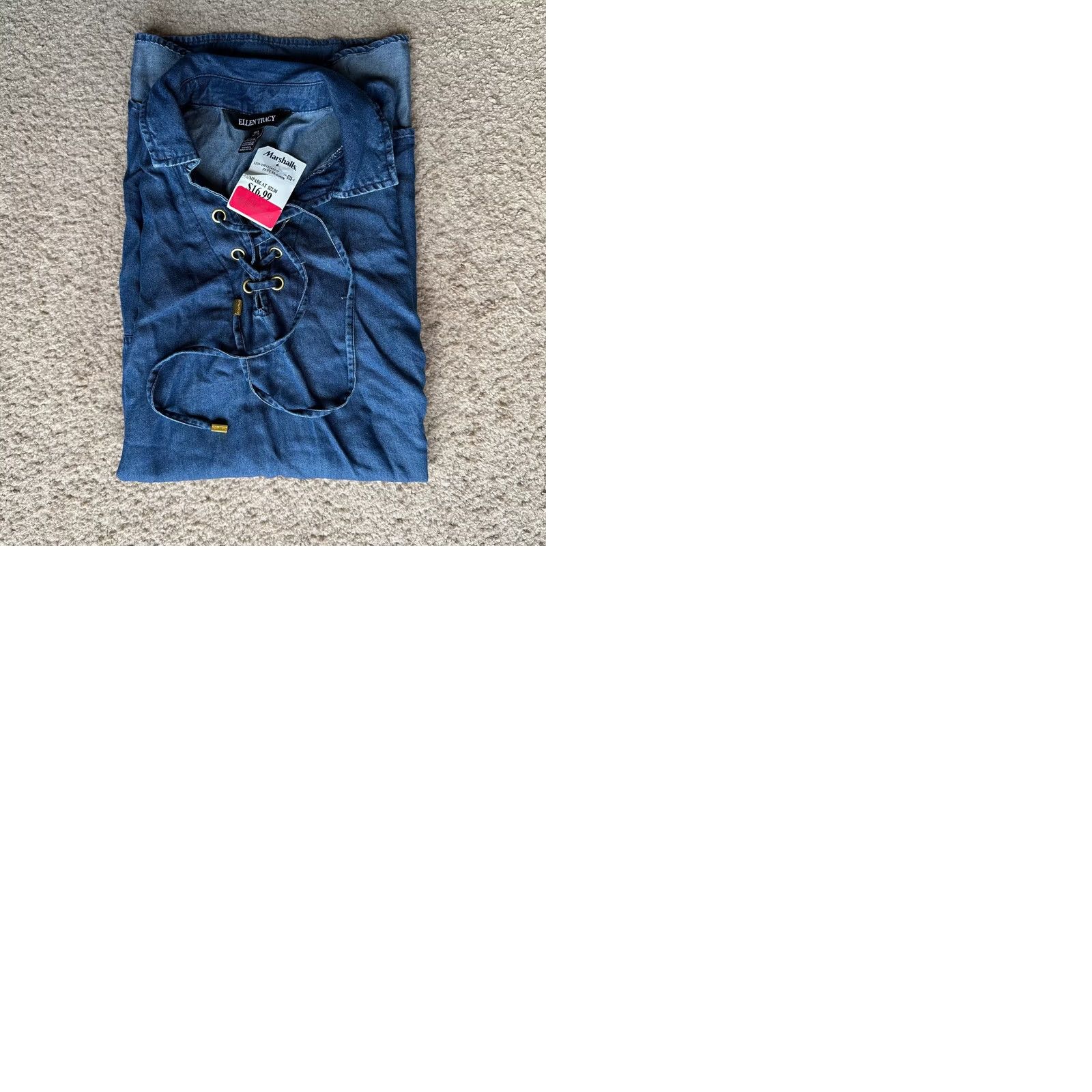 Ellen Tracy Ellen Tracy Blue Pullover Top Womens Small Sleeveless Lightweight Lyocell NWT Size S / US 4 / IT 40 - 9 Thumbnail