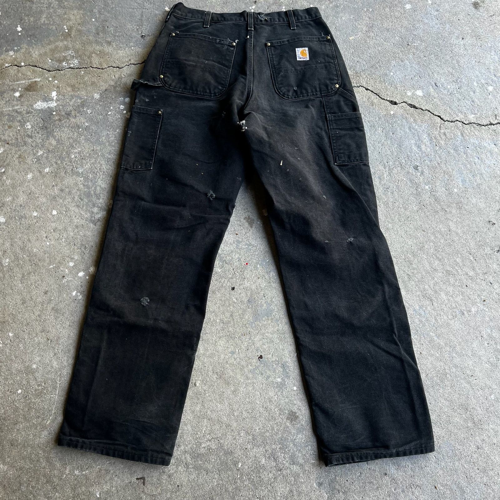 Carhartt × Vintage Carhartt black double knee work wear carpenter pants Size US 31 - 4 Thumbnail
