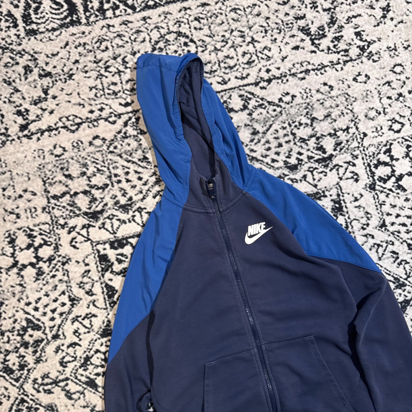Nike × Vintage Vintage Nike Navy Blue Cotton Hoodie Zip Size XS Y2K sSport Size US XS / EU 42 / 0 - 3 Thumbnail