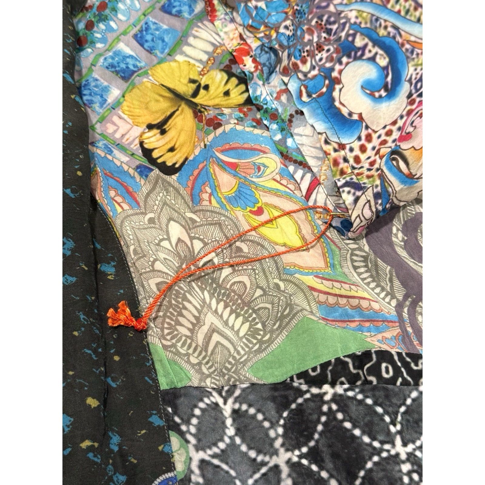 Johnny Was Johnny Was Kimono Jacket Women Large Multicolor Floral Tie Relaxed Bohemian Size L / US 10 / IT 46 - 3 Thumbnail
