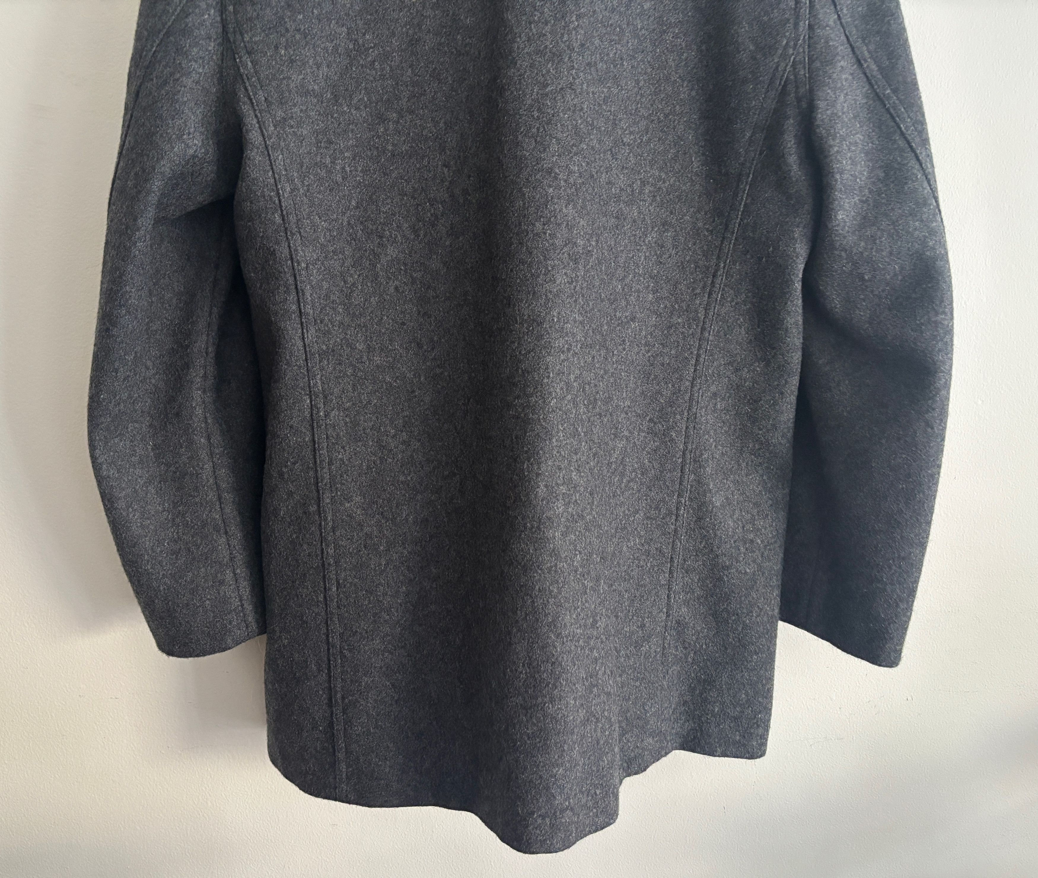 agnes b. Grey Wool Zip Pea Coat Rider's Jacket Small - Medium Size US M / EU 48-50 / 2 - 14 Thumbnail