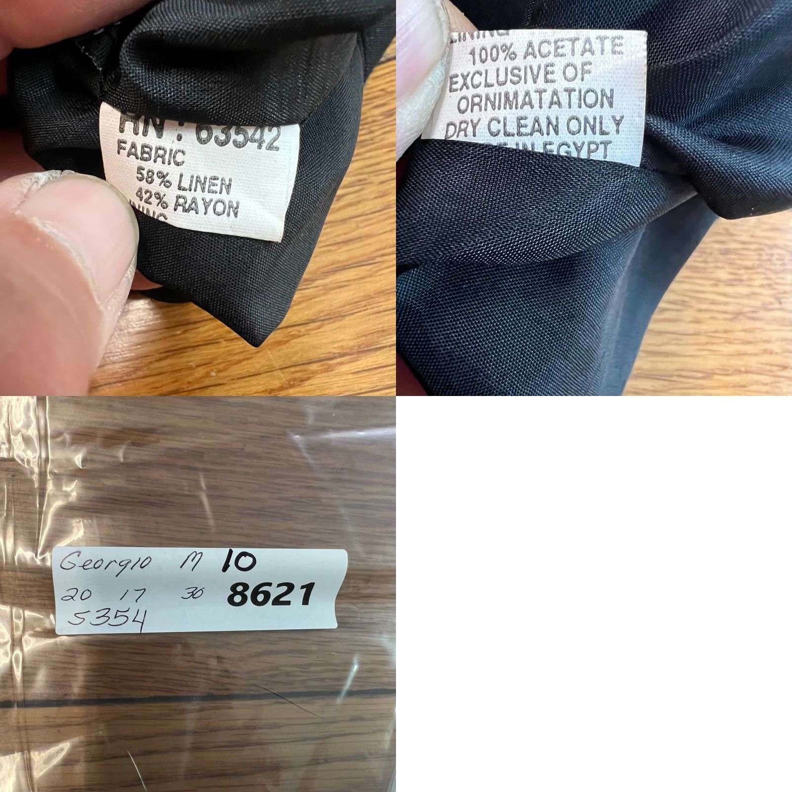 Vintage VINTAGE Gorgio Sant Angelo Window Blazer Women's Black Check-Print Size 10 Linen Size L / US 10 / IT 46 - 8 Thumbnail