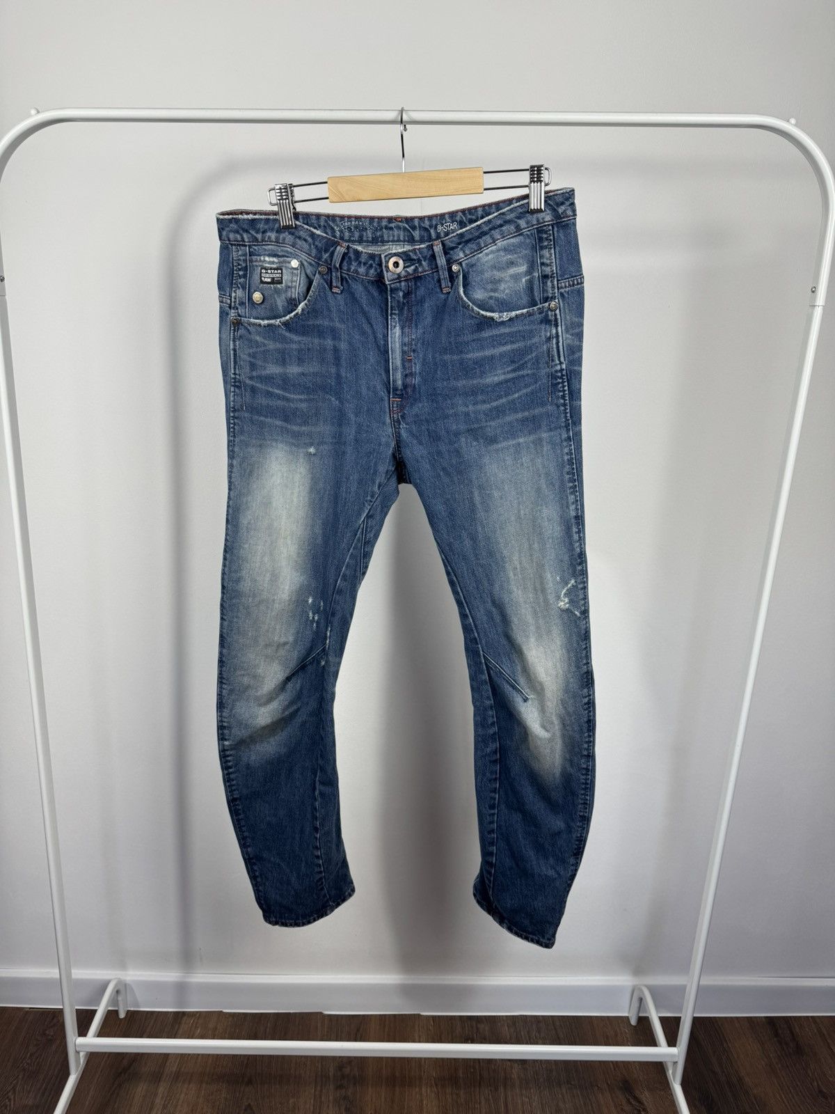 G-Star G-Star RAW Arc 3D Slim Jeans W29 L34 Faded Blue Denim Pants Size US 33 - 1 Thumbnail