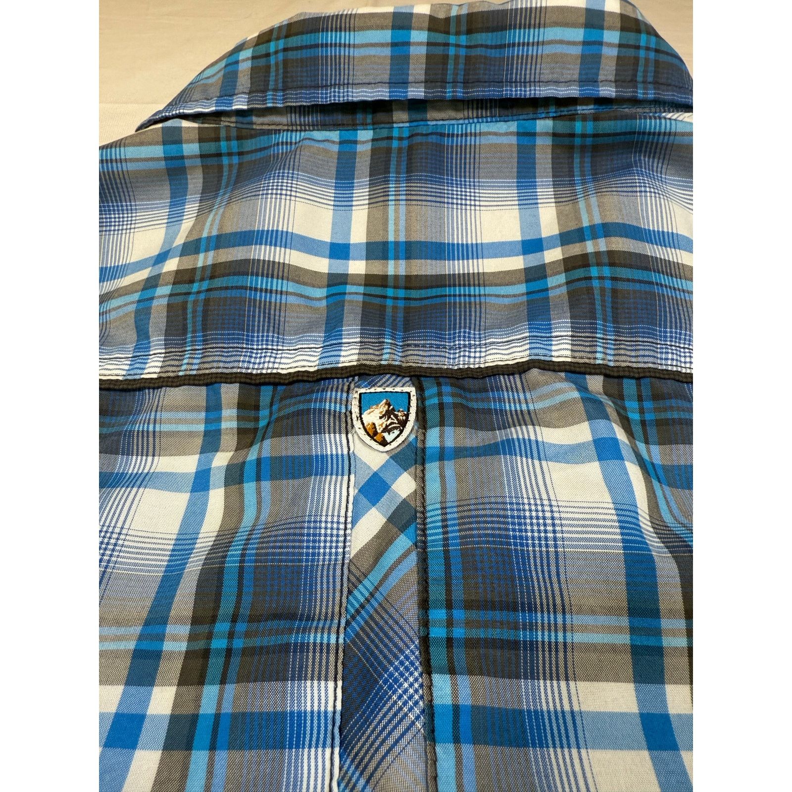 Kuhl KUHL Mens Plaid Large Blue Short Sleeve Snap Button Hiking Size US L / EU 52-54 / 3 - 5 Thumbnail