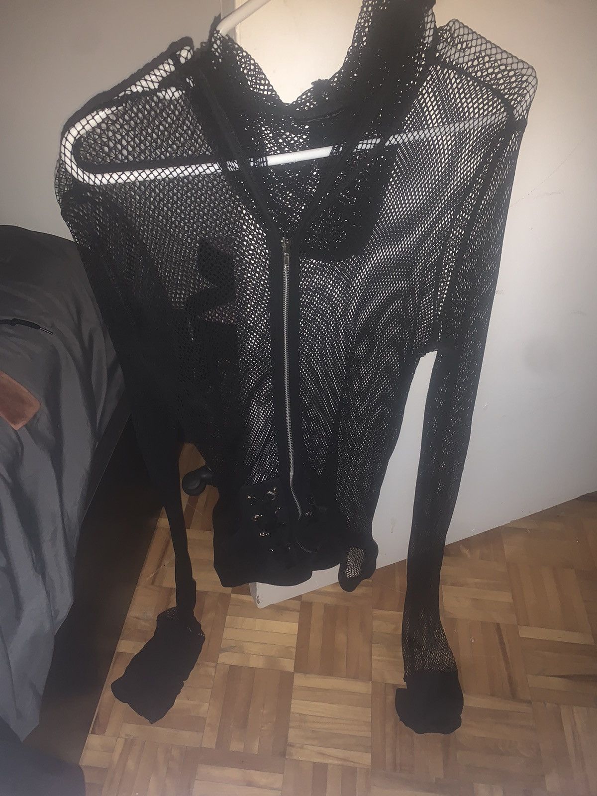 Vintage Living dead souls vintage Fishnet zip up hoodie Size XL / US 12-14 / IT 48-50 - 1 Thumbnail