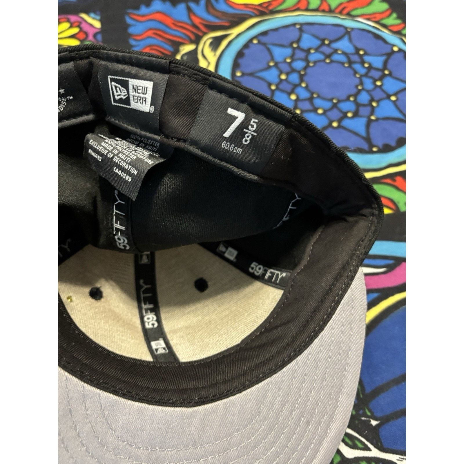 New Era Los Angeles Dodgers Black flex fit 7 5/8 Size ONE SIZE - 4 Thumbnail