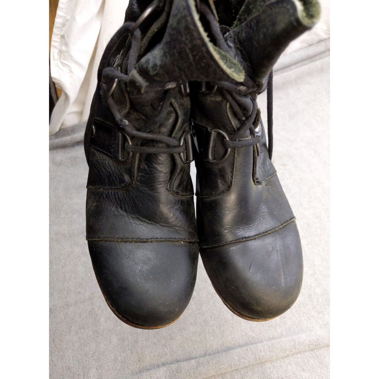 SOREL Sorel Womens Boots 8.5 Black Leather Ankle Lace Up Wedge Combat NL1987-010 Size US 9 / IT 39 - 4 Thumbnail