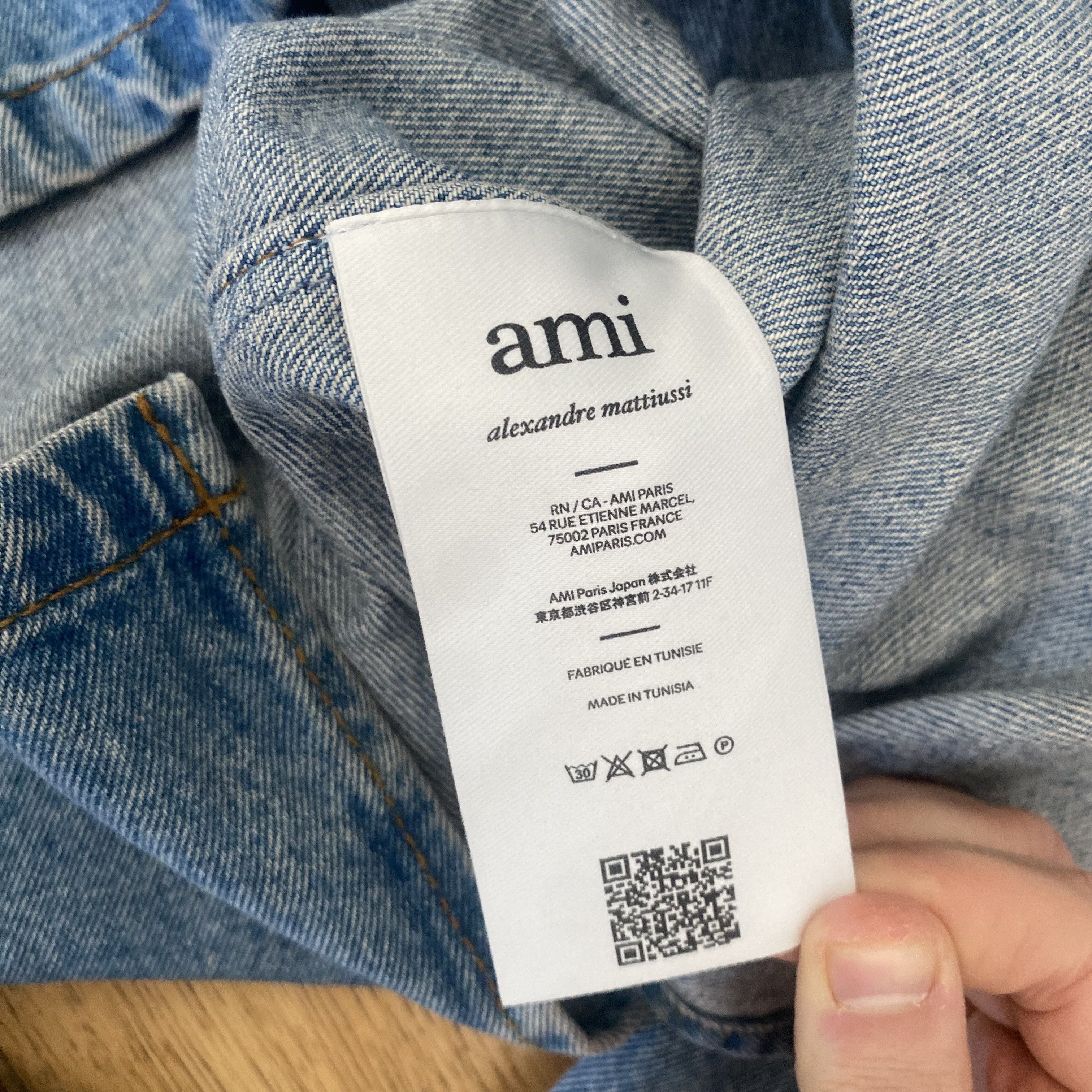 AMI Ami Paris Coeur Denim Overshirt Button Down Shirt Oversized Size US M / EU 48-50 / 2 - 9 Thumbnail