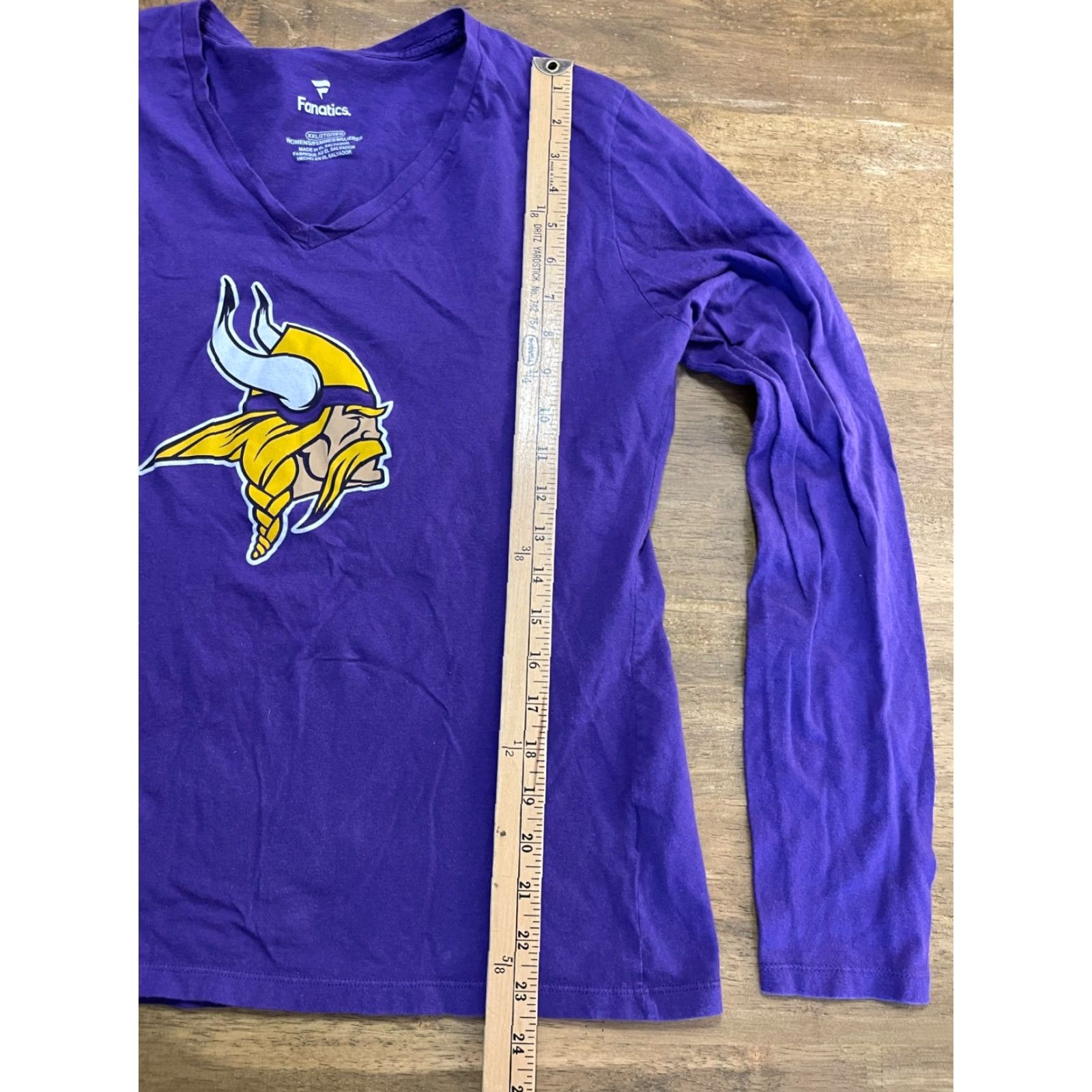 Vintage Fanatics Shirt Minnesota Vikings Long Sleeve V-neck Women’s XXL Purple Shirt Size XXL / US 16-18 / IT 52-54 - 7 Thumbnail