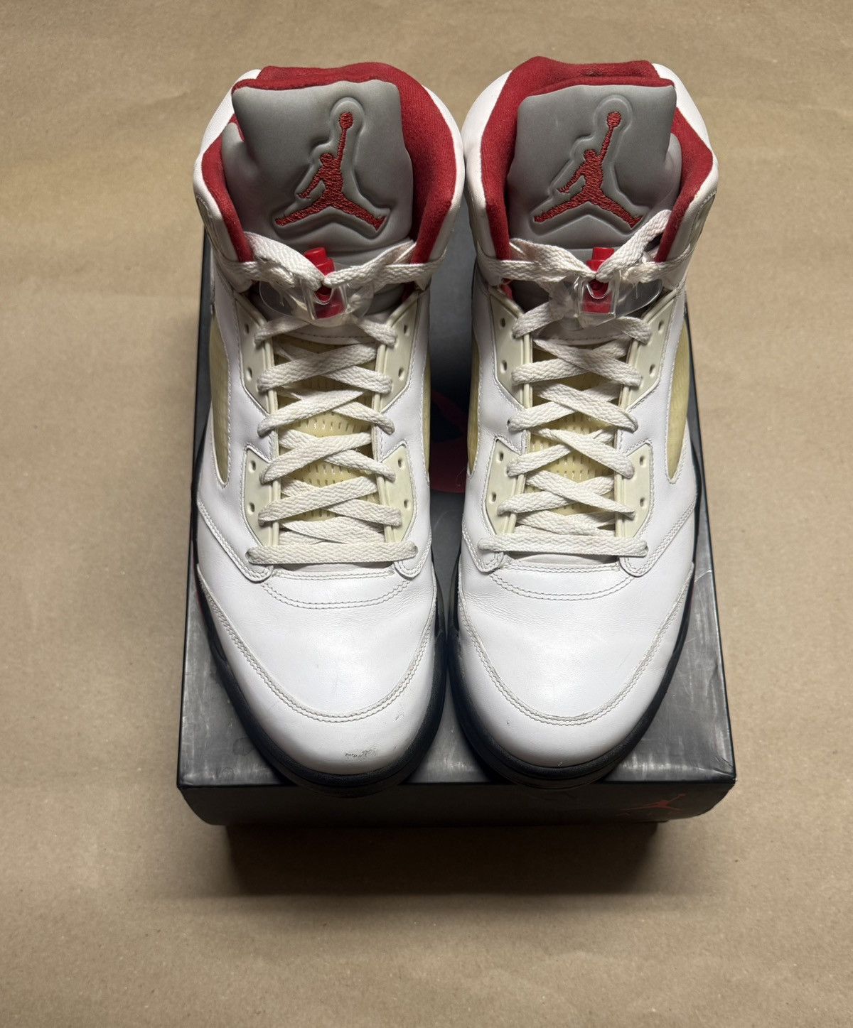 Jordan Brand Nike Air Jordan 5 V Retro White Fire Red Mens sz 14 Rare! Size US 14 / EU 47 - 3 Thumbnail