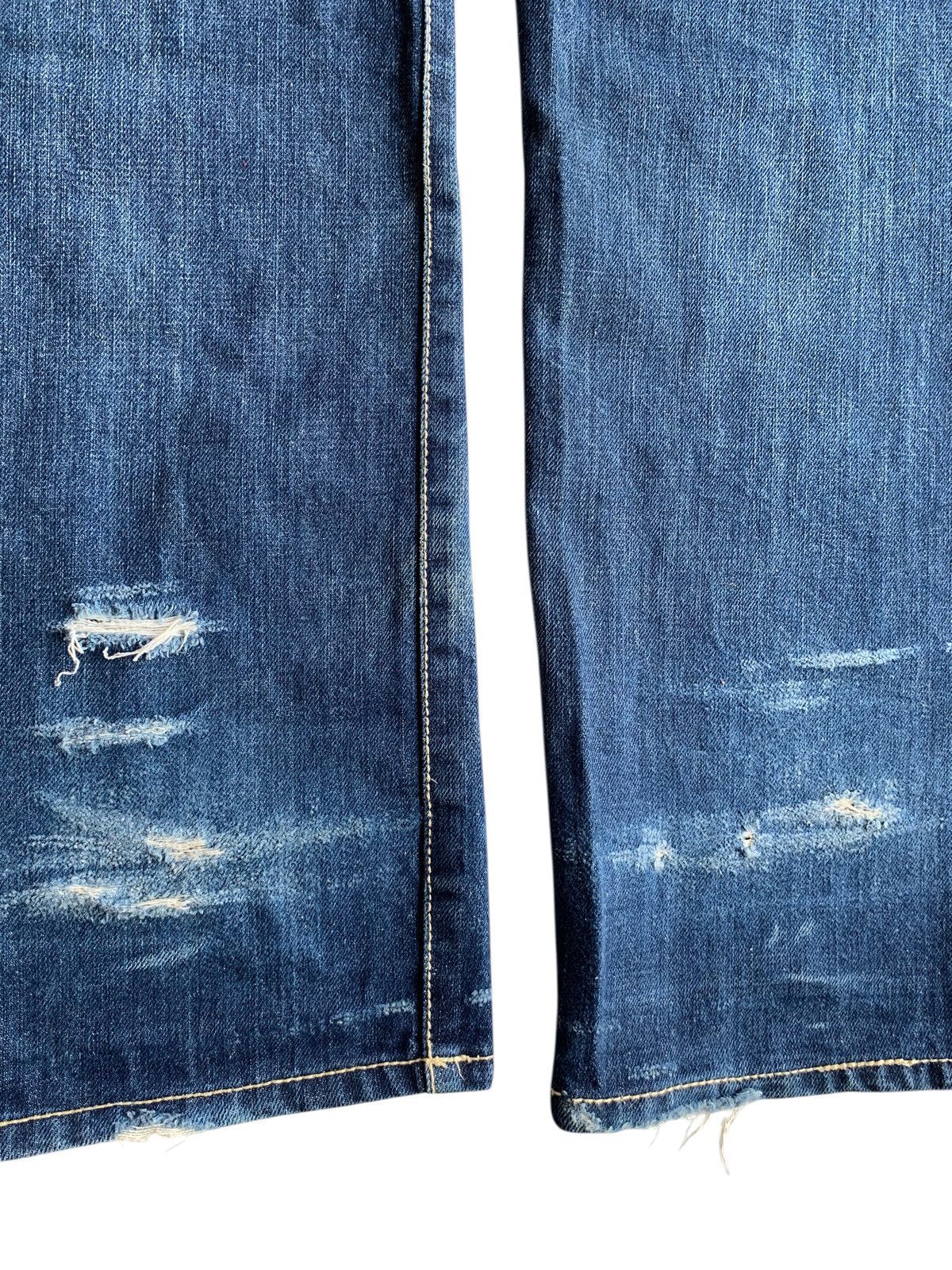 Other RARE BLACK FRAME SELVEDGE BUCKLE BACK FADED DISTRESSED DENIM Size US 32 / EU 48 - 13 Thumbnail
