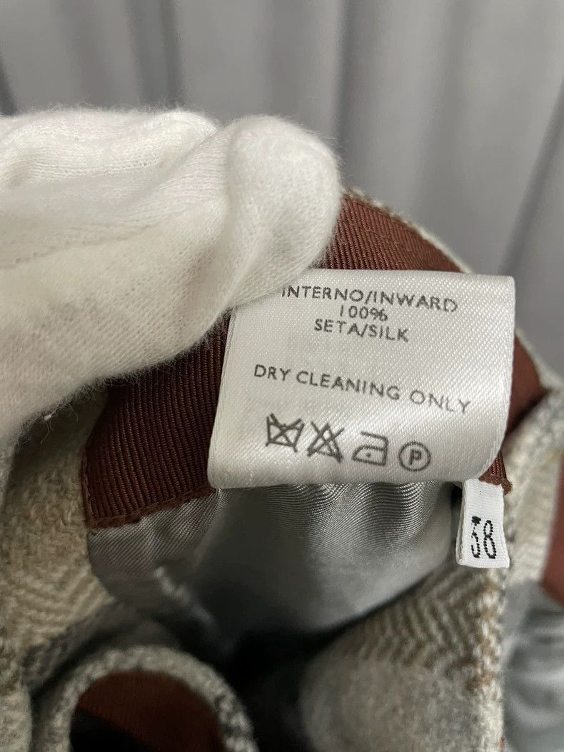 Loro Piana gray plaid wool and cashmere skirt - dmc-2508 Size 37" - 8 Thumbnail