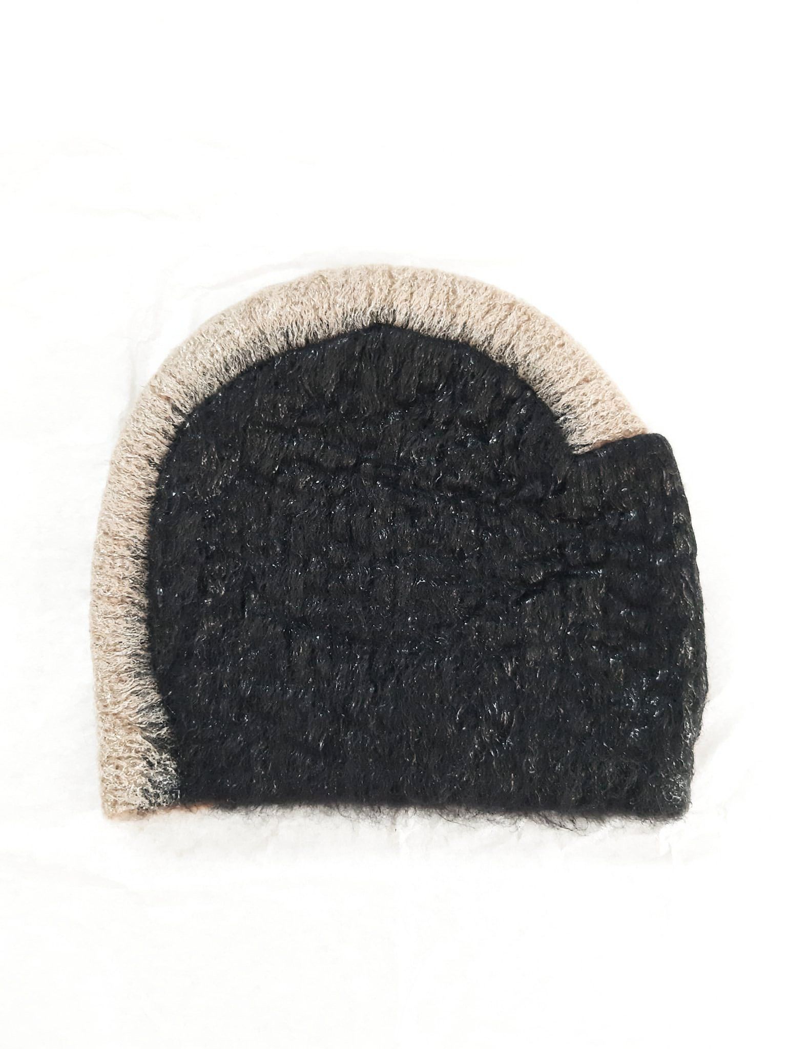 Prada FW 2007 Runway Black Mohawk Mohair Beanie Hat | Grailed