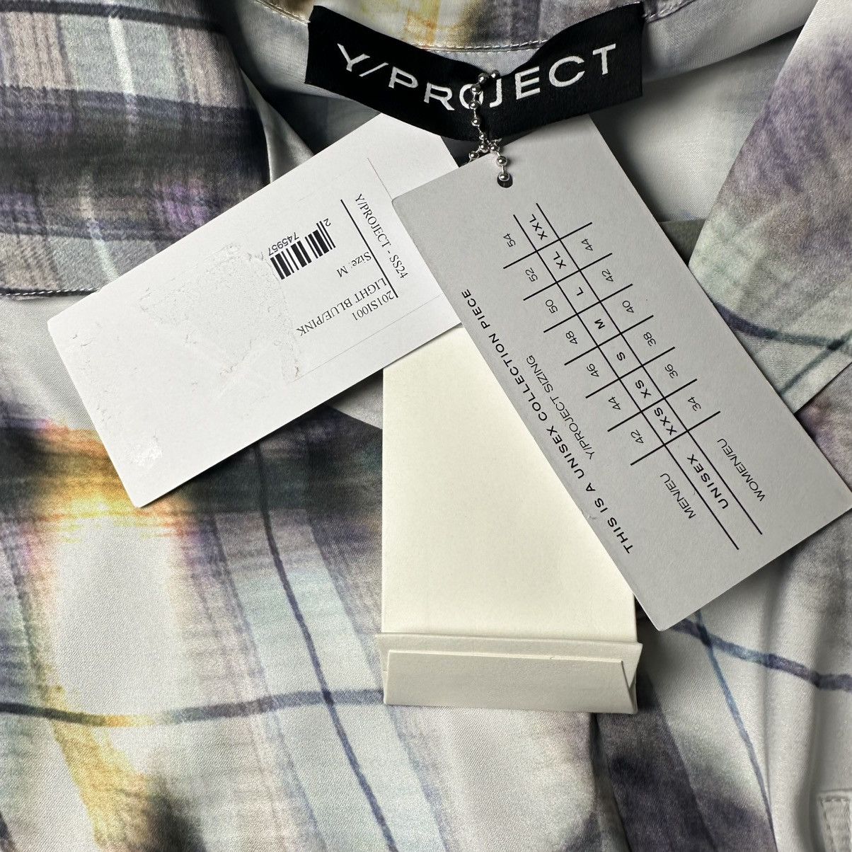 Y/Project SS24 Y/Project Check Shirt Runway Light Blue Oversized Size US M / EU 48-50 / 2 - 5 Thumbnail