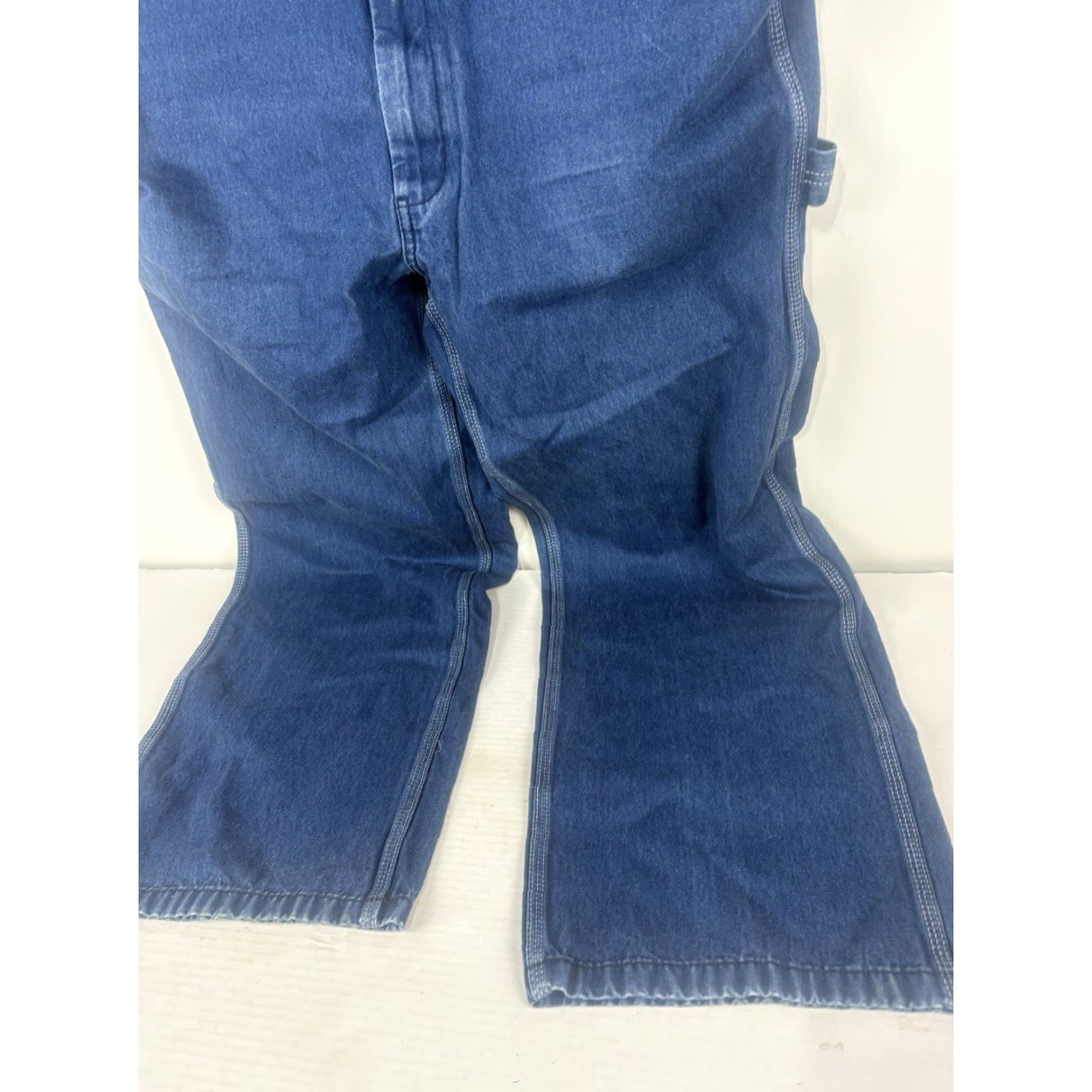 Vintage Liberty Men’s Denim Bib Overalls 42X32 Mid Rise Blue 90s USA Workwear Size US 42 / EU 58 - 5 Thumbnail