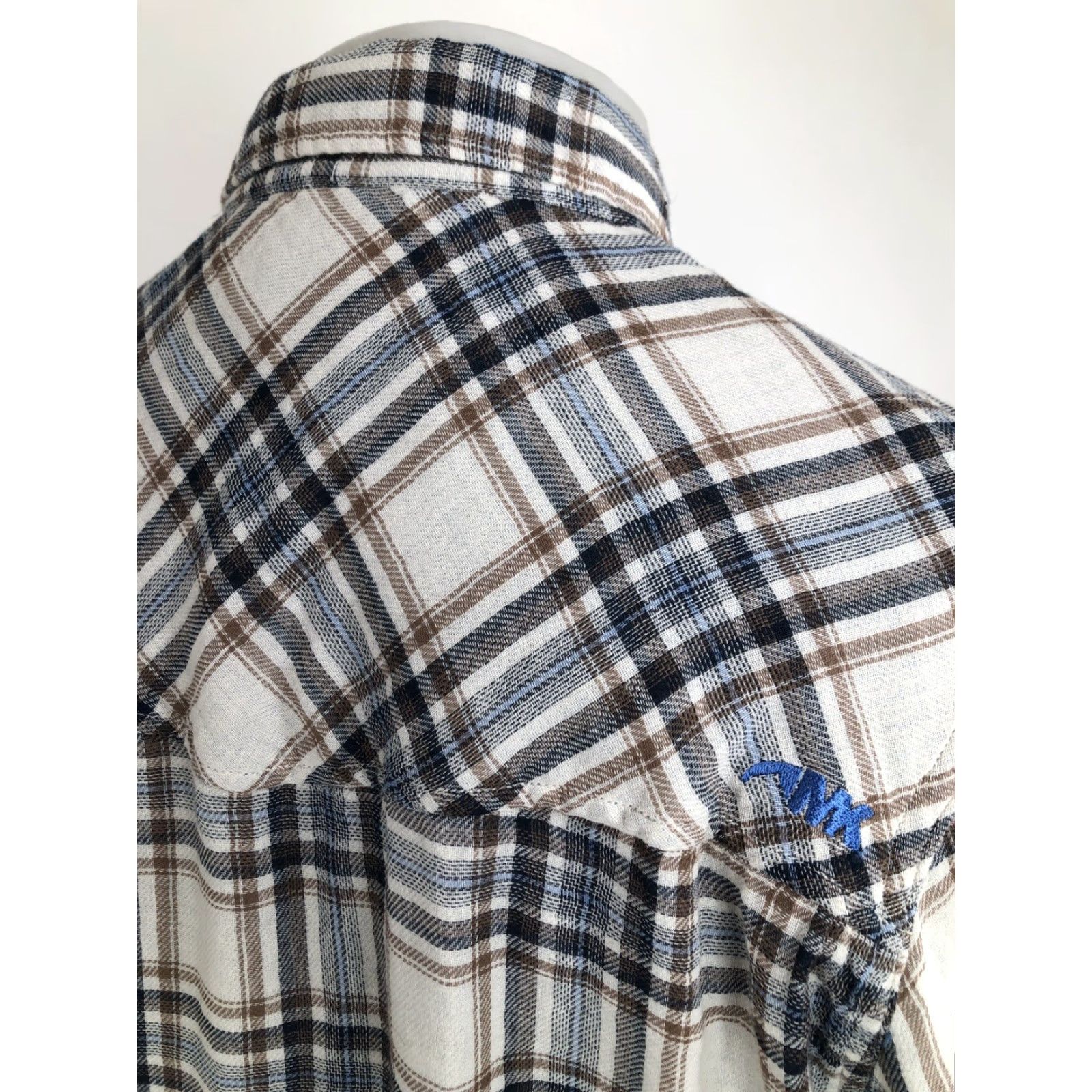 Mountain Khakis MOUNTAIN KHAKIS Plaid Mens M Button-Up Long Sleeve Flannel Embroidered Shirt Brown / Beige / Black / Blue / Gray Mens M Size US M / EU 48-50 / 2 - 4 Thumbnail