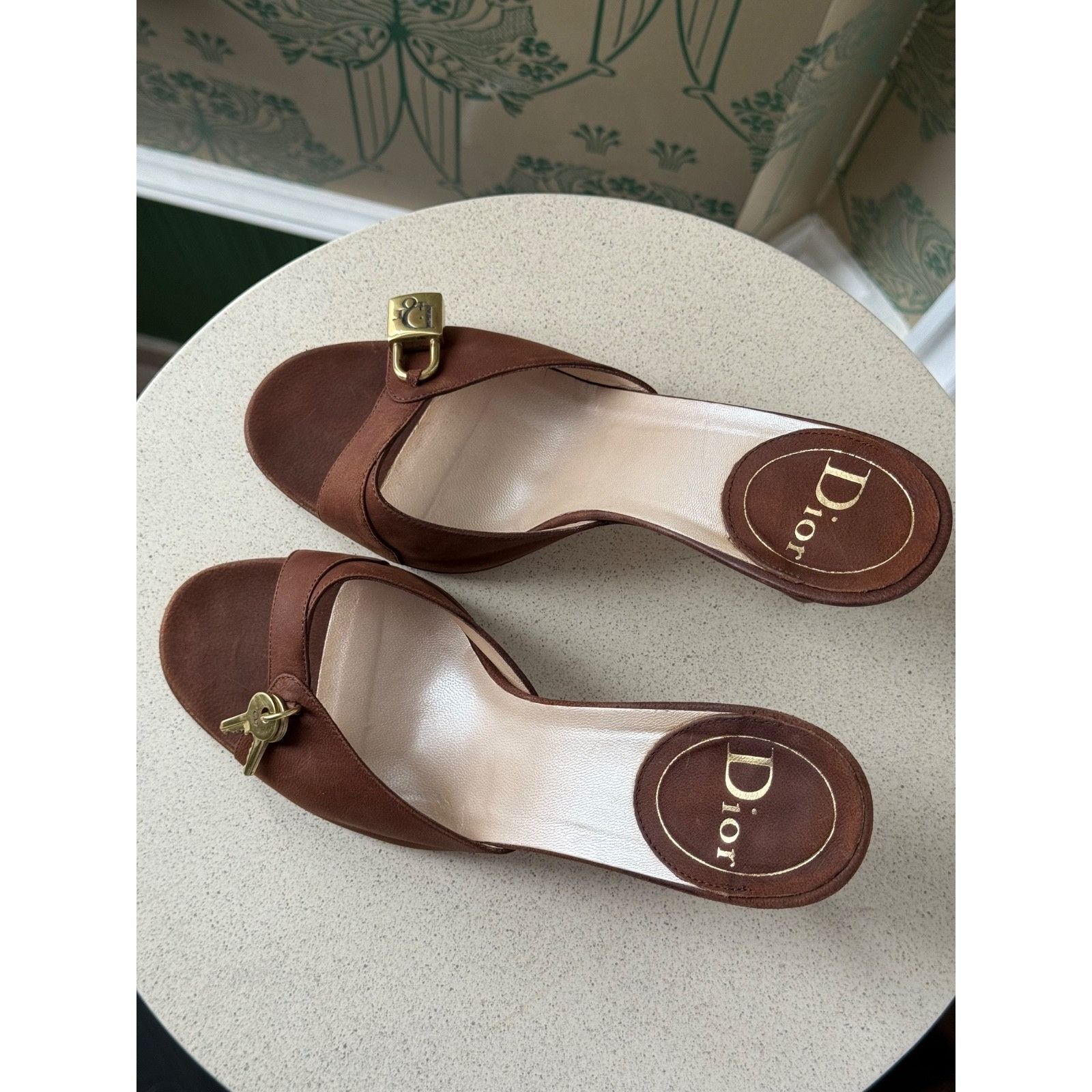 Dior 2002 Vintage Dior Mules by John Galliano with Lock & Keys Size US 9 / IT 39 - 12 Thumbnail
